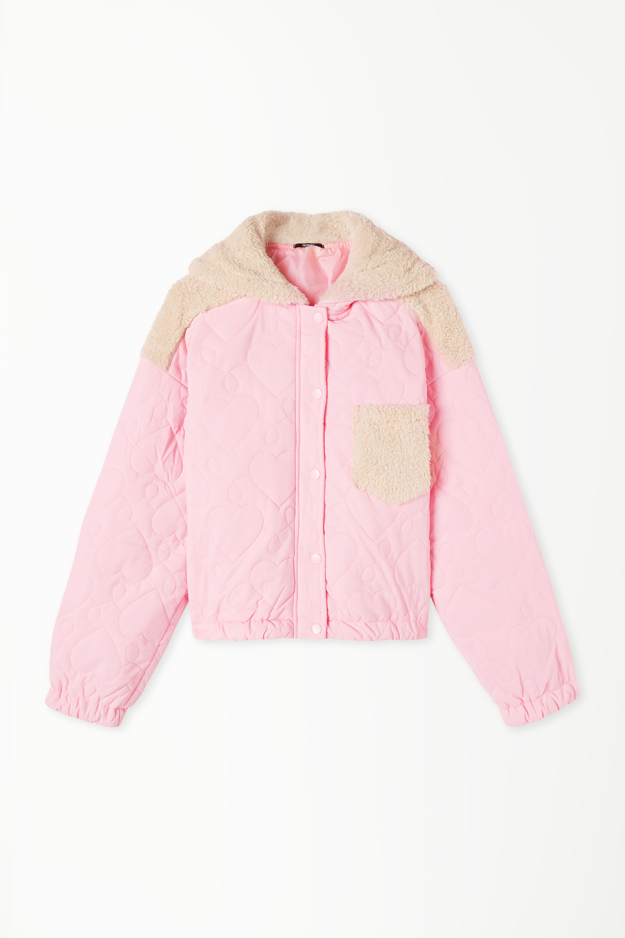 Bomberjacke/Wattierte Jacke mit Fleece-Details