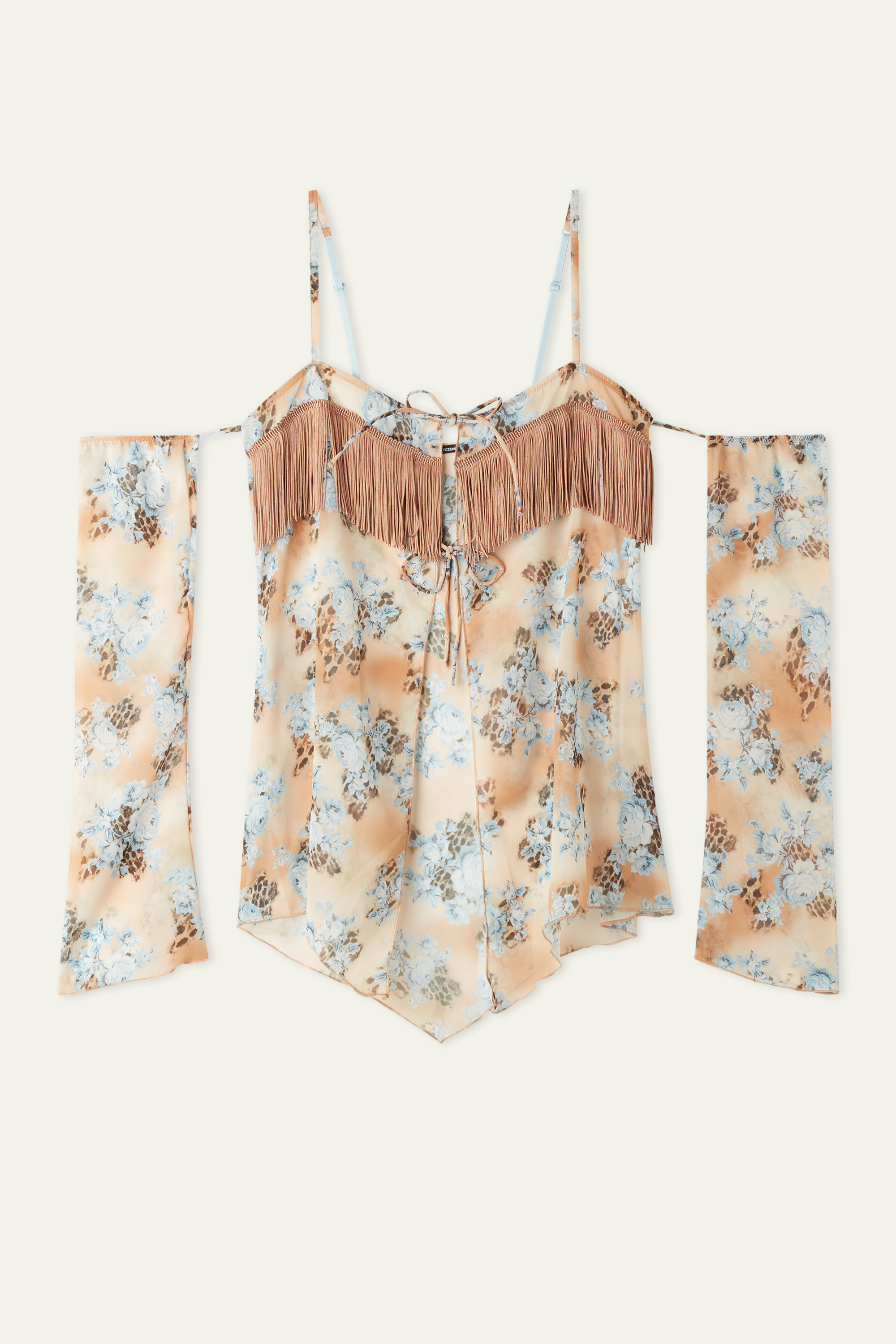 Country Flowers Chemise with Sleeves