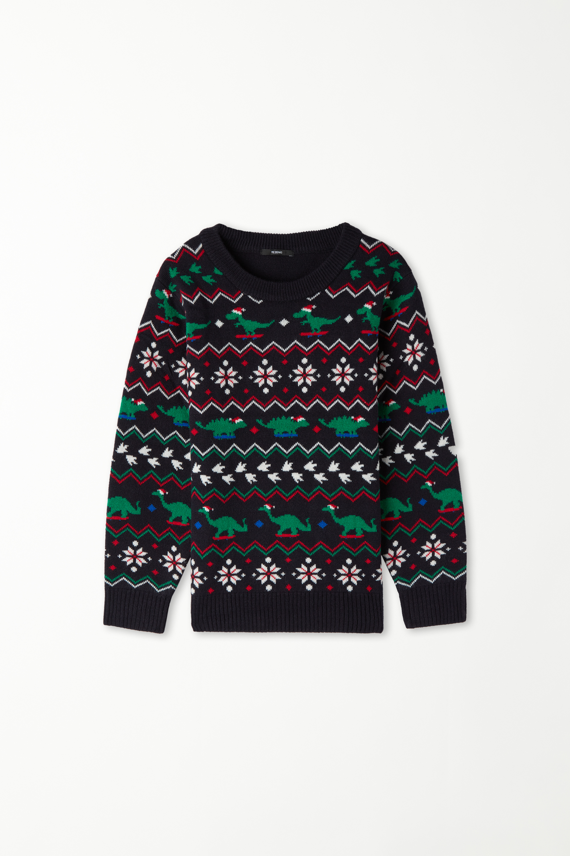Boys’ Heavy Long-Sleeved Jersey with Christmas Print