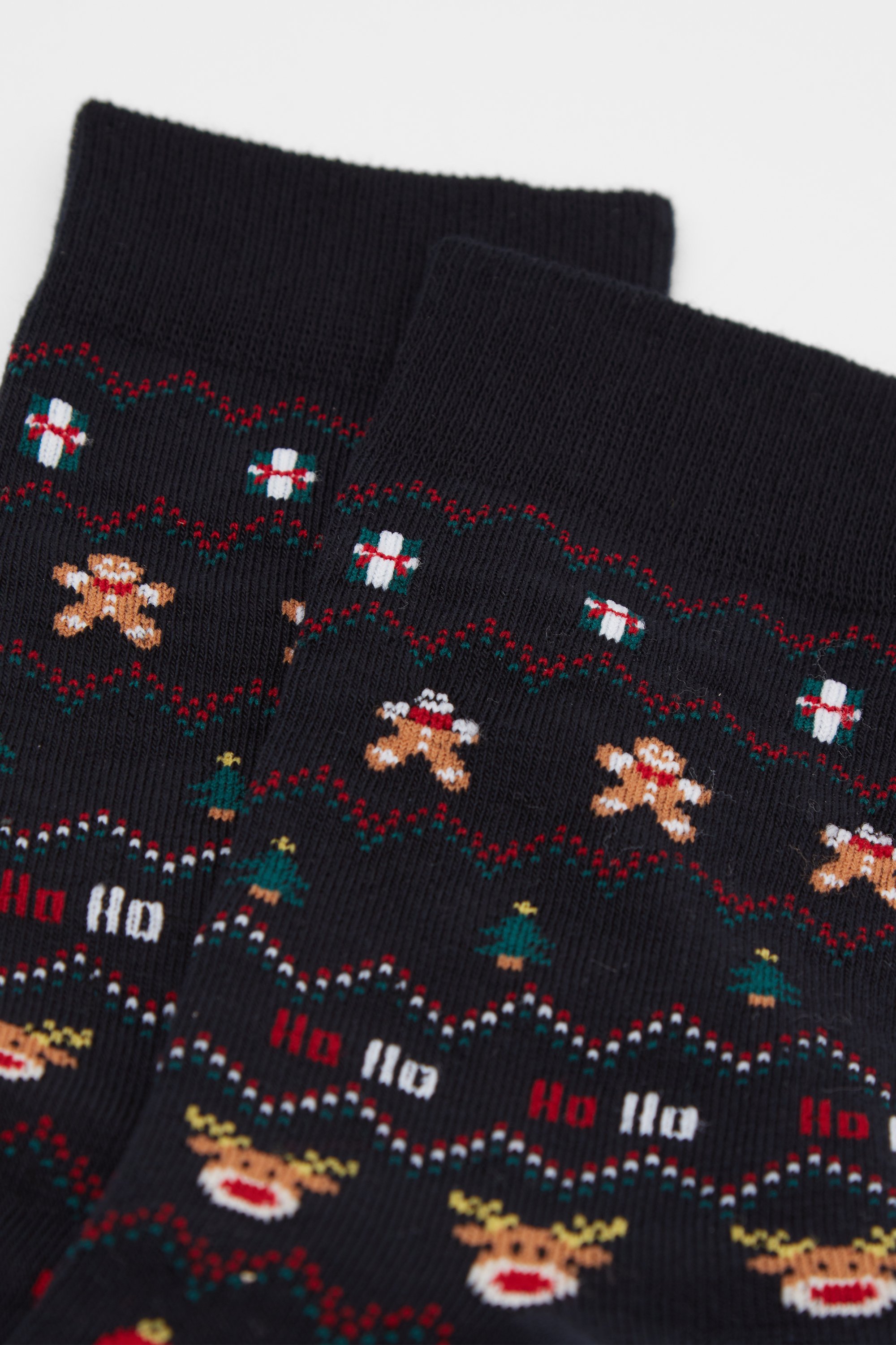 Men’s Semi-Short Patterned Cotton Socks
