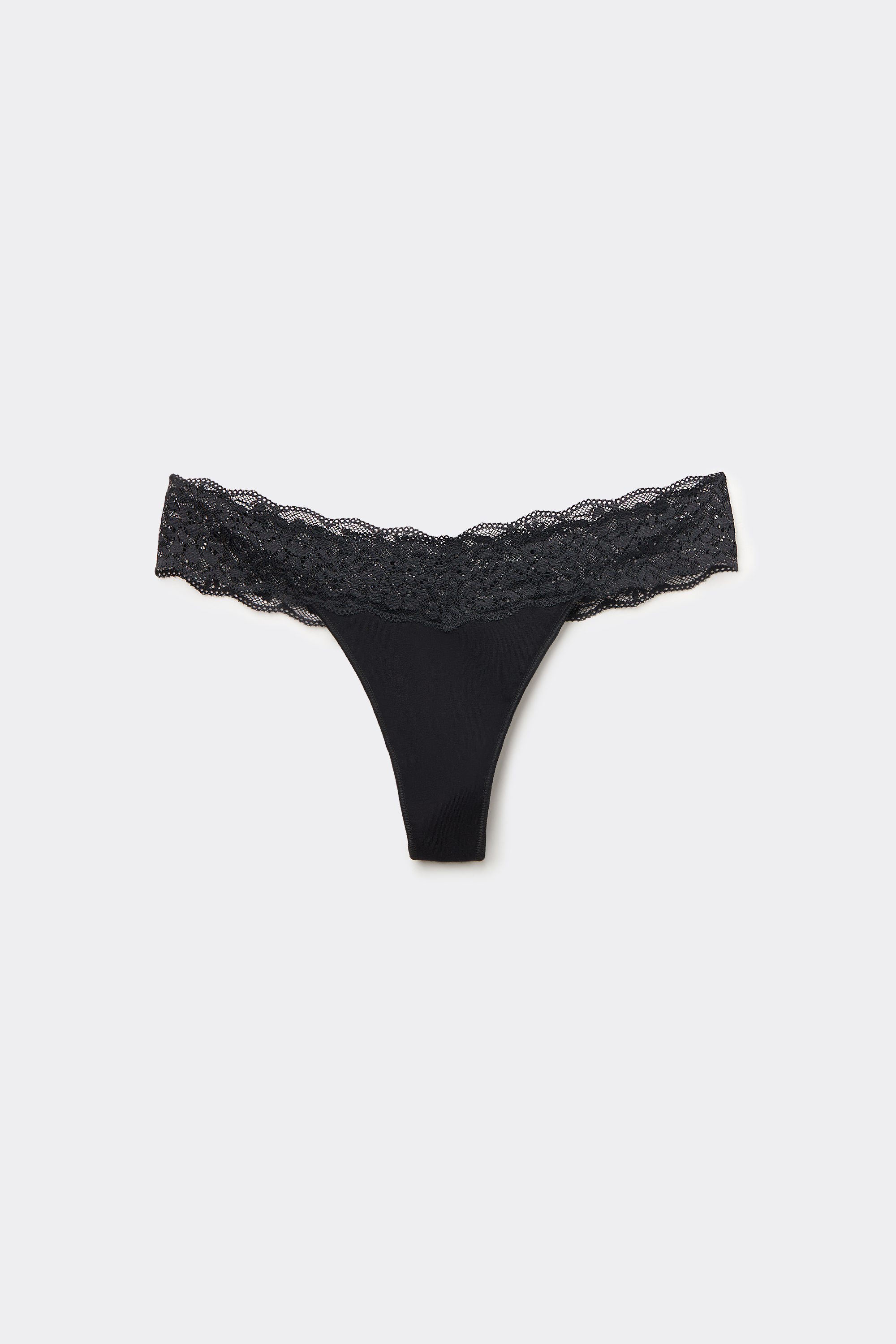 Recycled Cotton and Lace Brazilian Panties