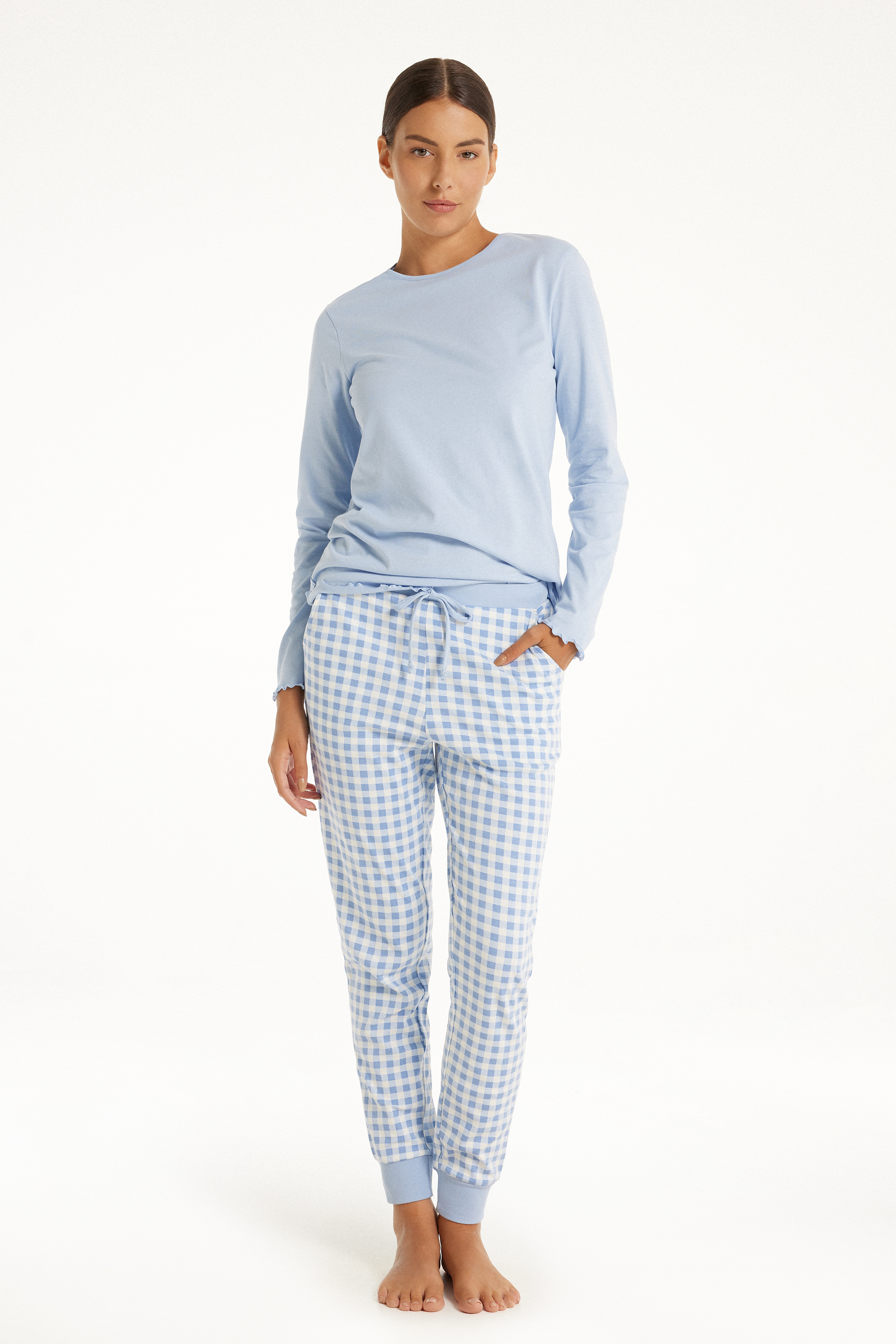 Pantalone Lungo Cotone Stampato