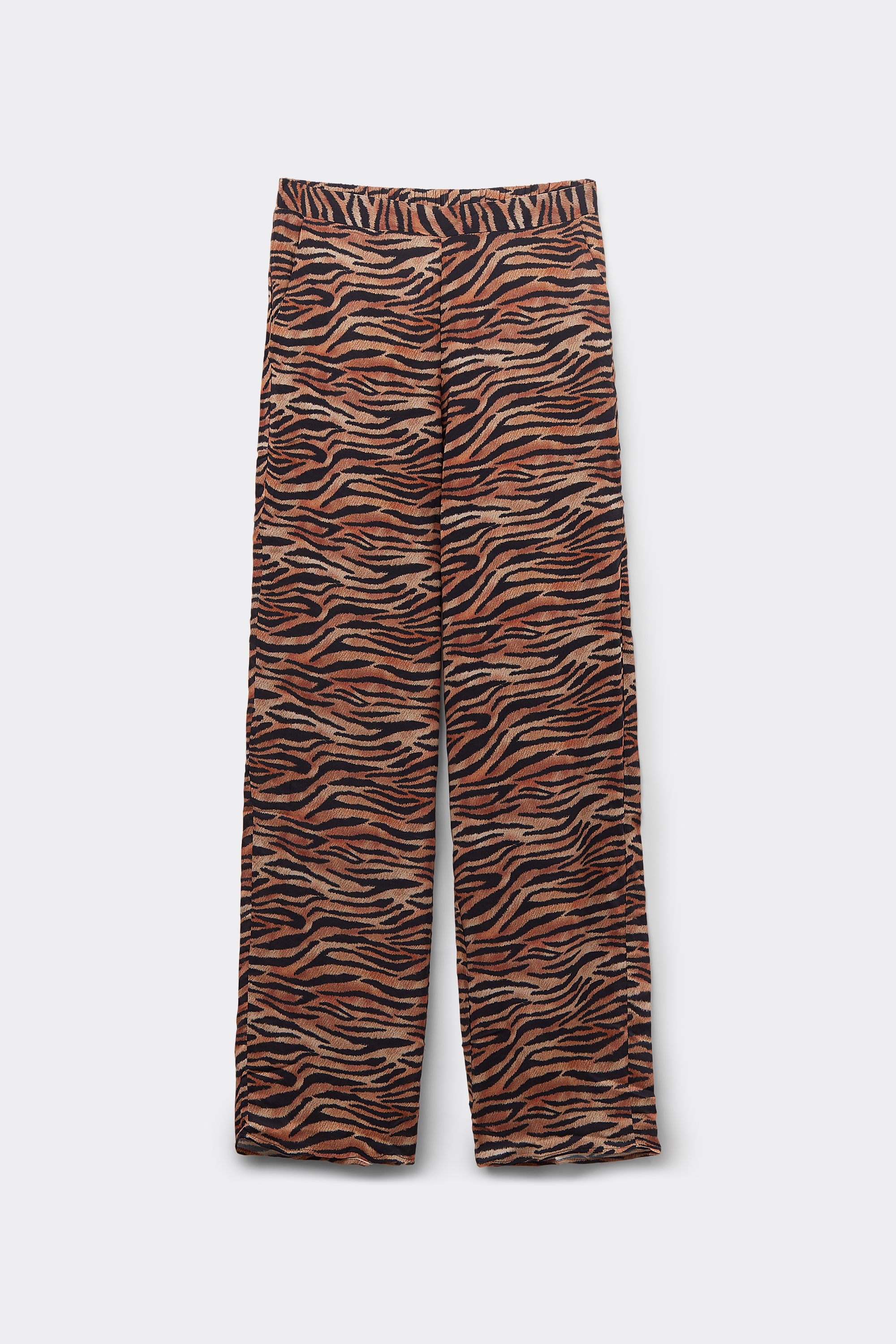 Lange gerade geschnittene Hose aus Viskosetuch