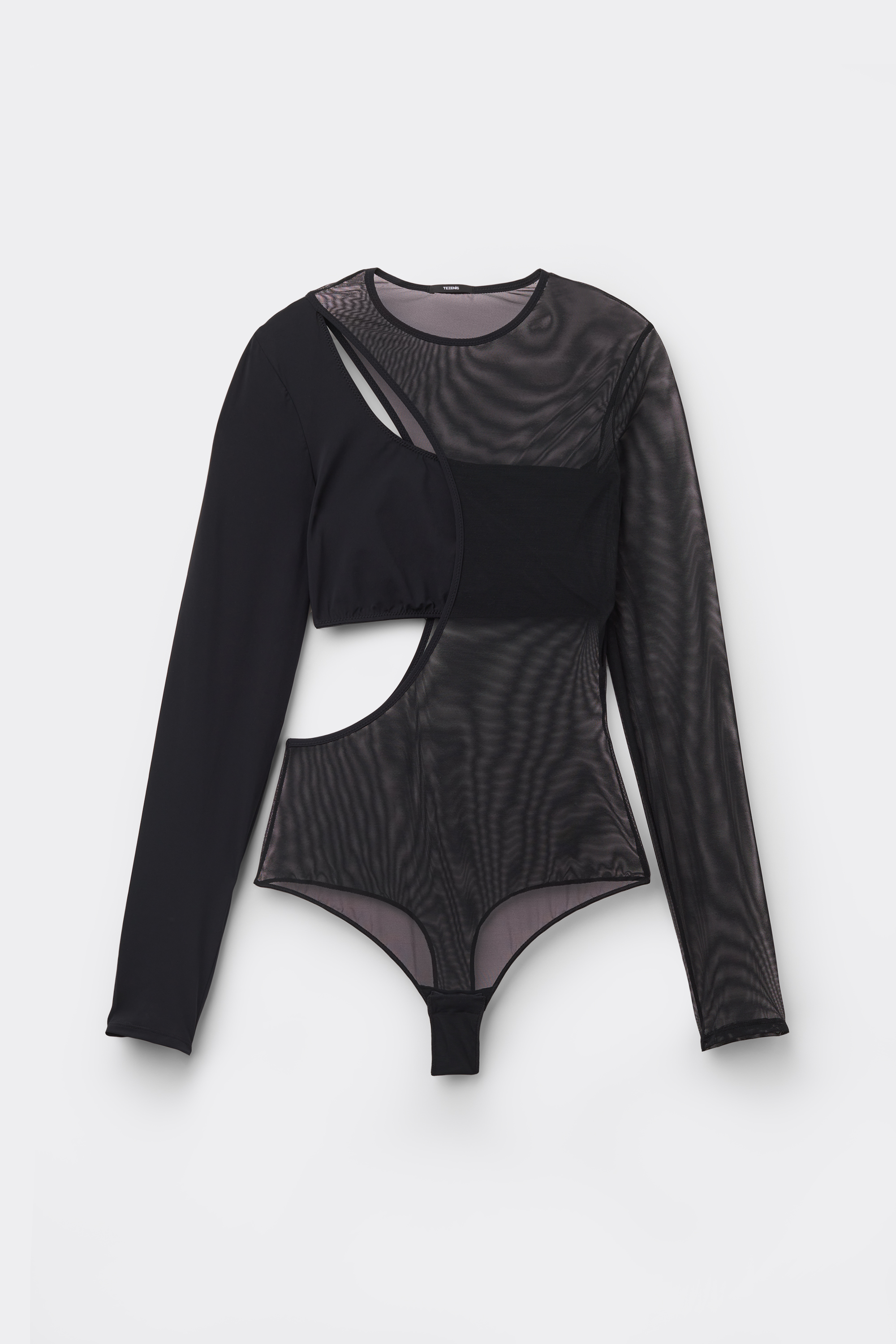 Боді з Довгими Рукавами та Вирізами Essential Tulle