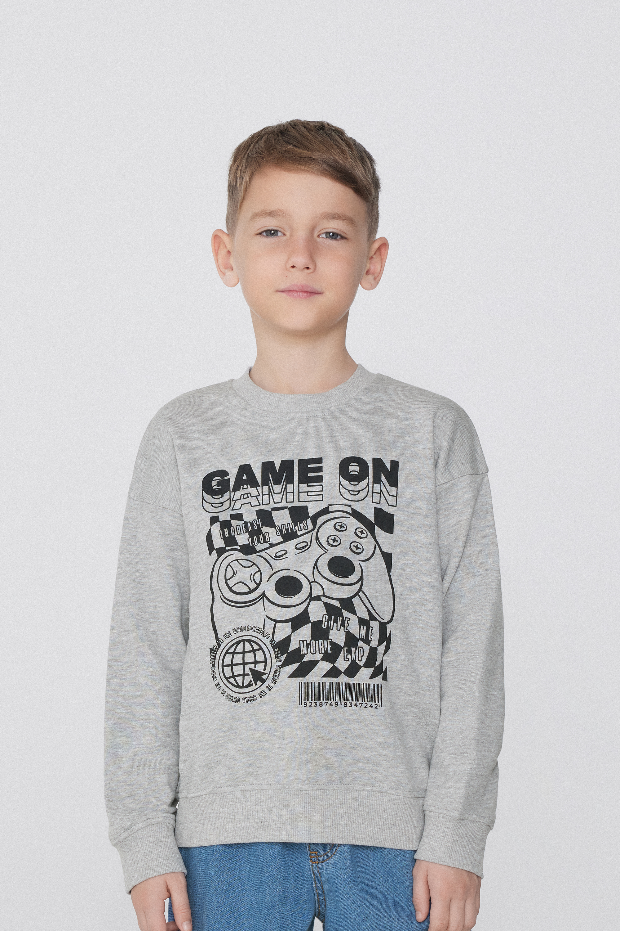 Langarm-Sweatshirt mit Print für Jungen