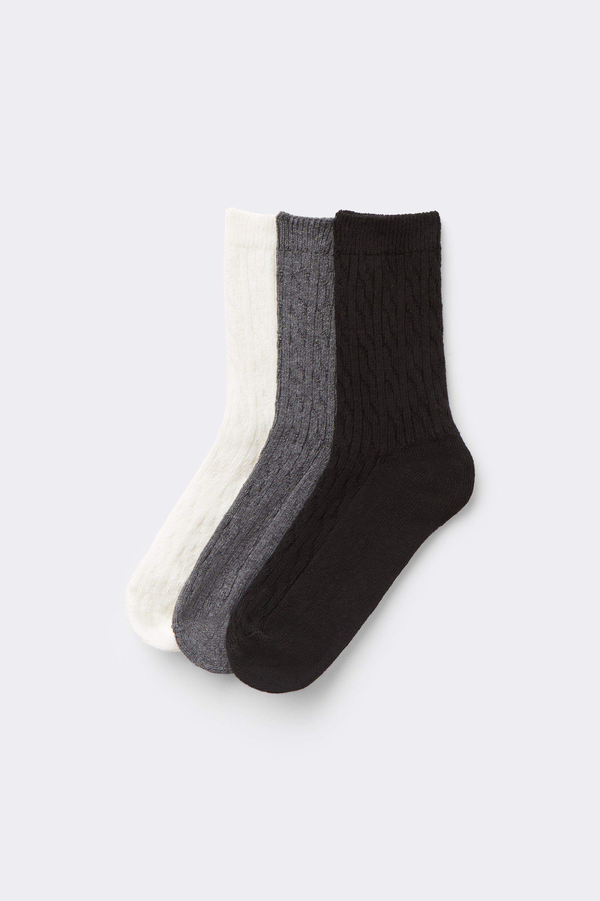3 Pairs of Women's Short Patterned Cotton Socks