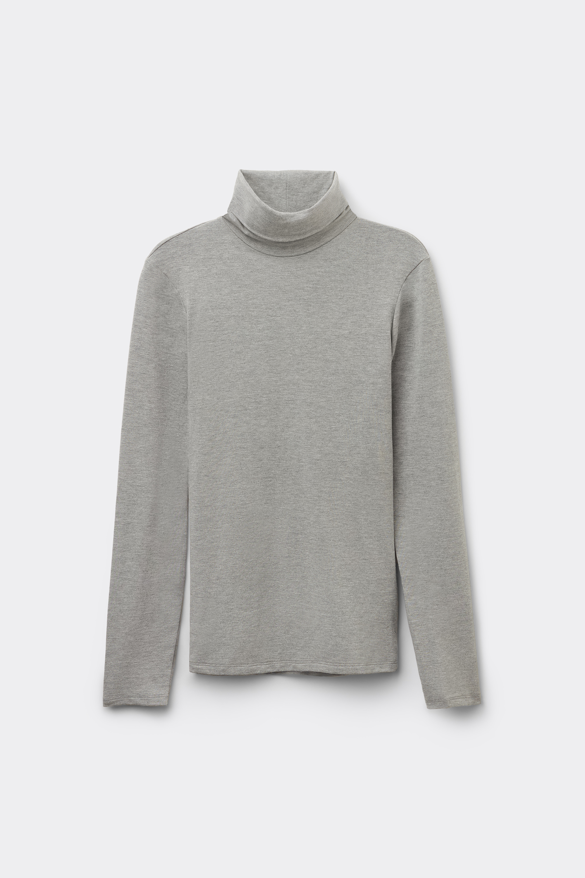 Cotton and Thermal Modal Polo Neck Top