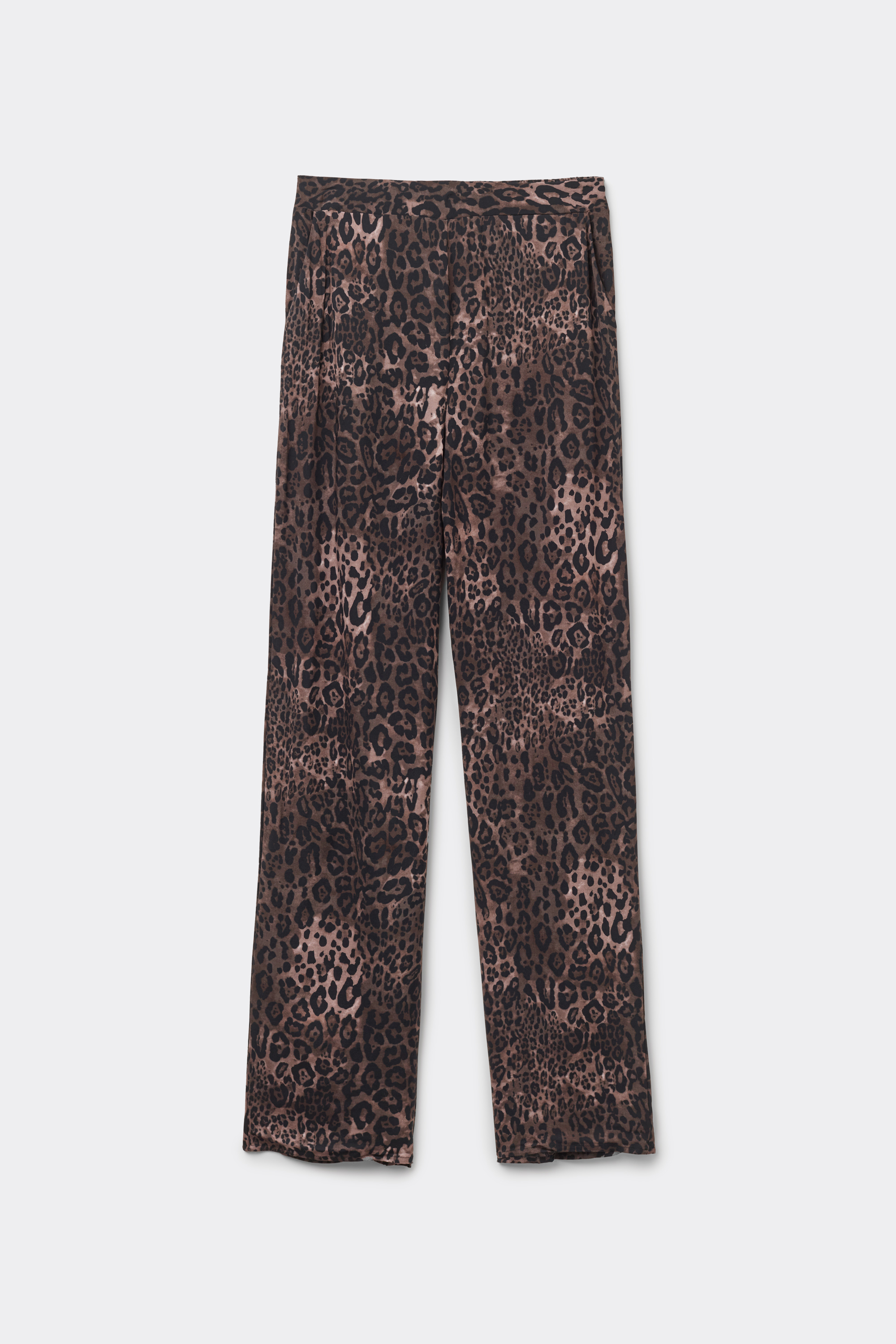 Straight Leg Viscose Fabric Full Leg Pants