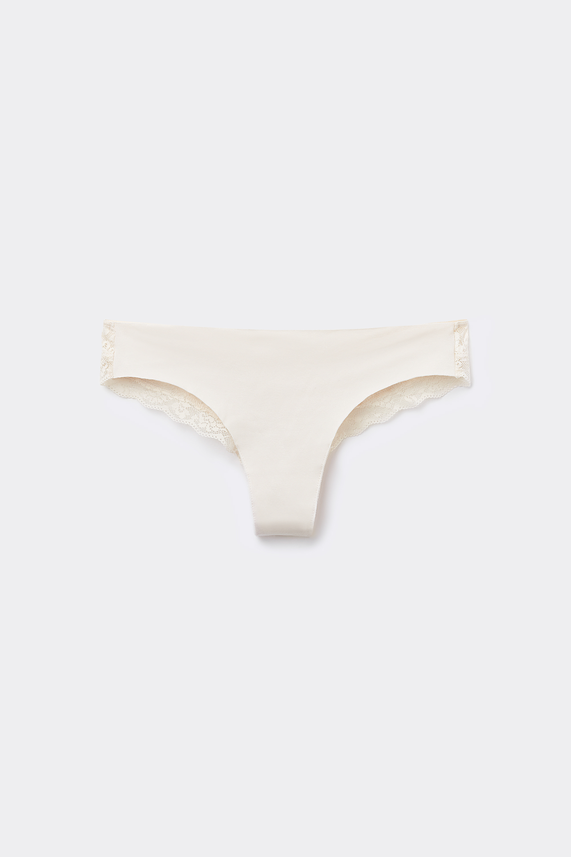 Laser-Cut Cotton Recycled Lace Brazilian Panties