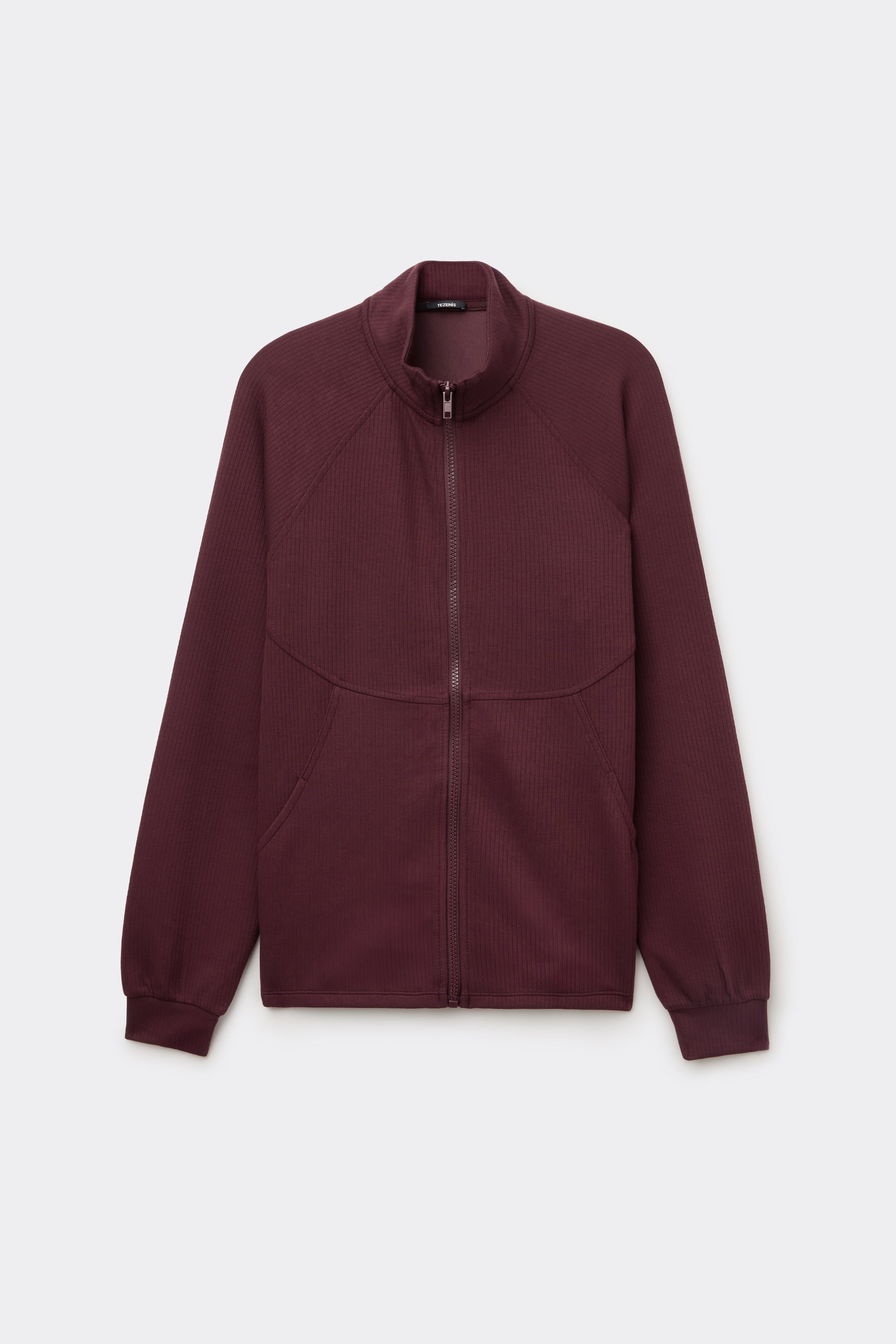 Bluza Zapinana na Zamek w Prążki Superior Softness