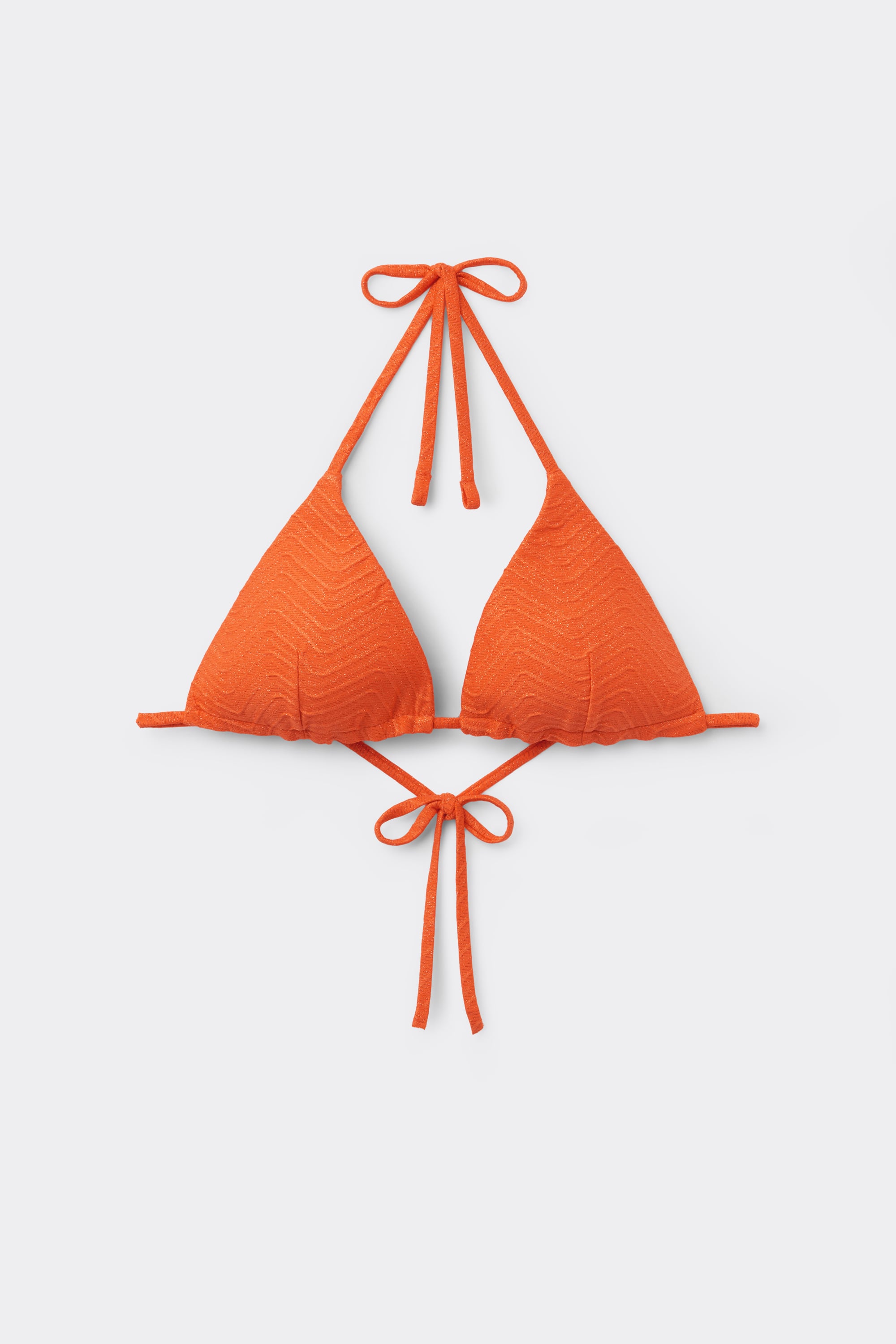 Sparkling Touch Orange Lightly Padded Triangle Bikini Top