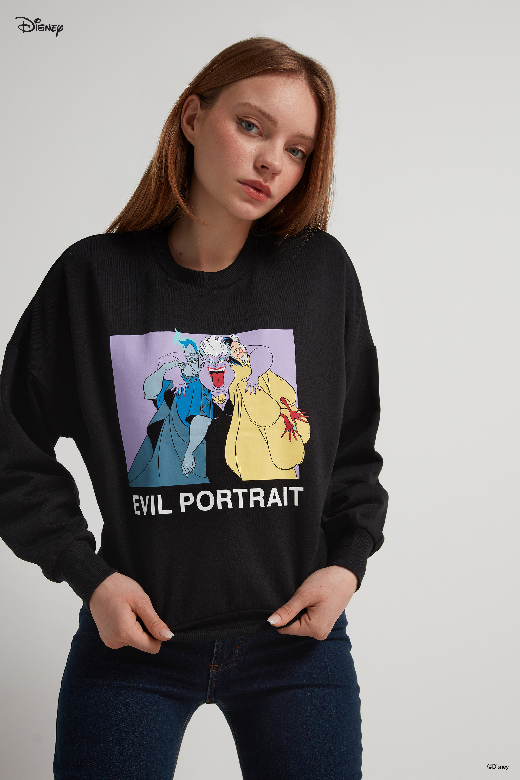 Sudadera de Manga Larga con Cuello Redondo Disney Villains