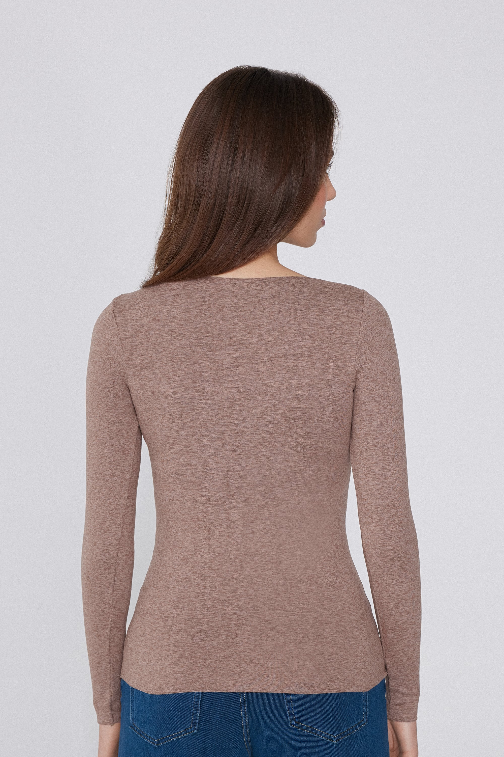 Invisible Therm Long Sleeve Boat Neck Top