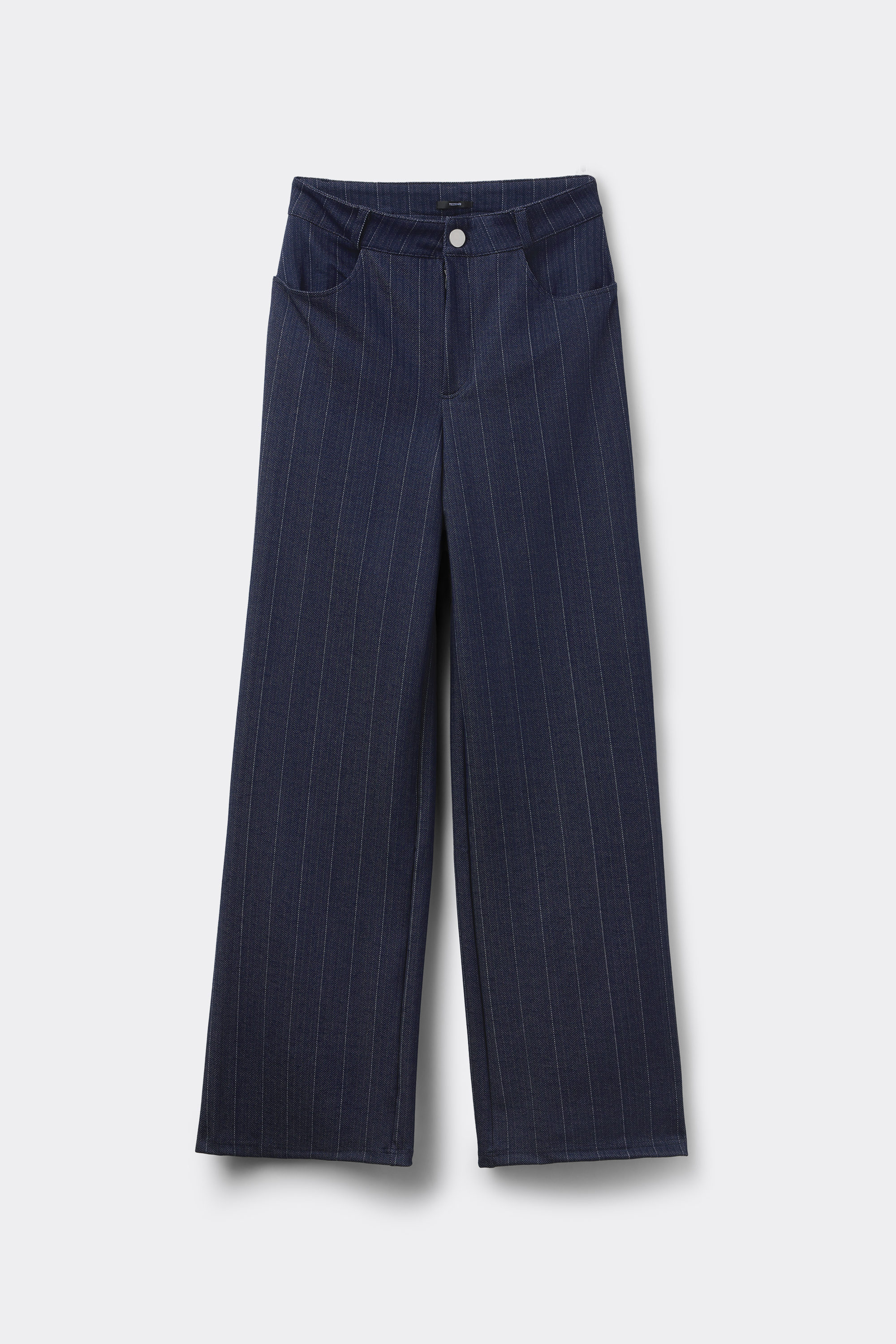 Pantaloni Lunghi Palazzo Effetto Denim