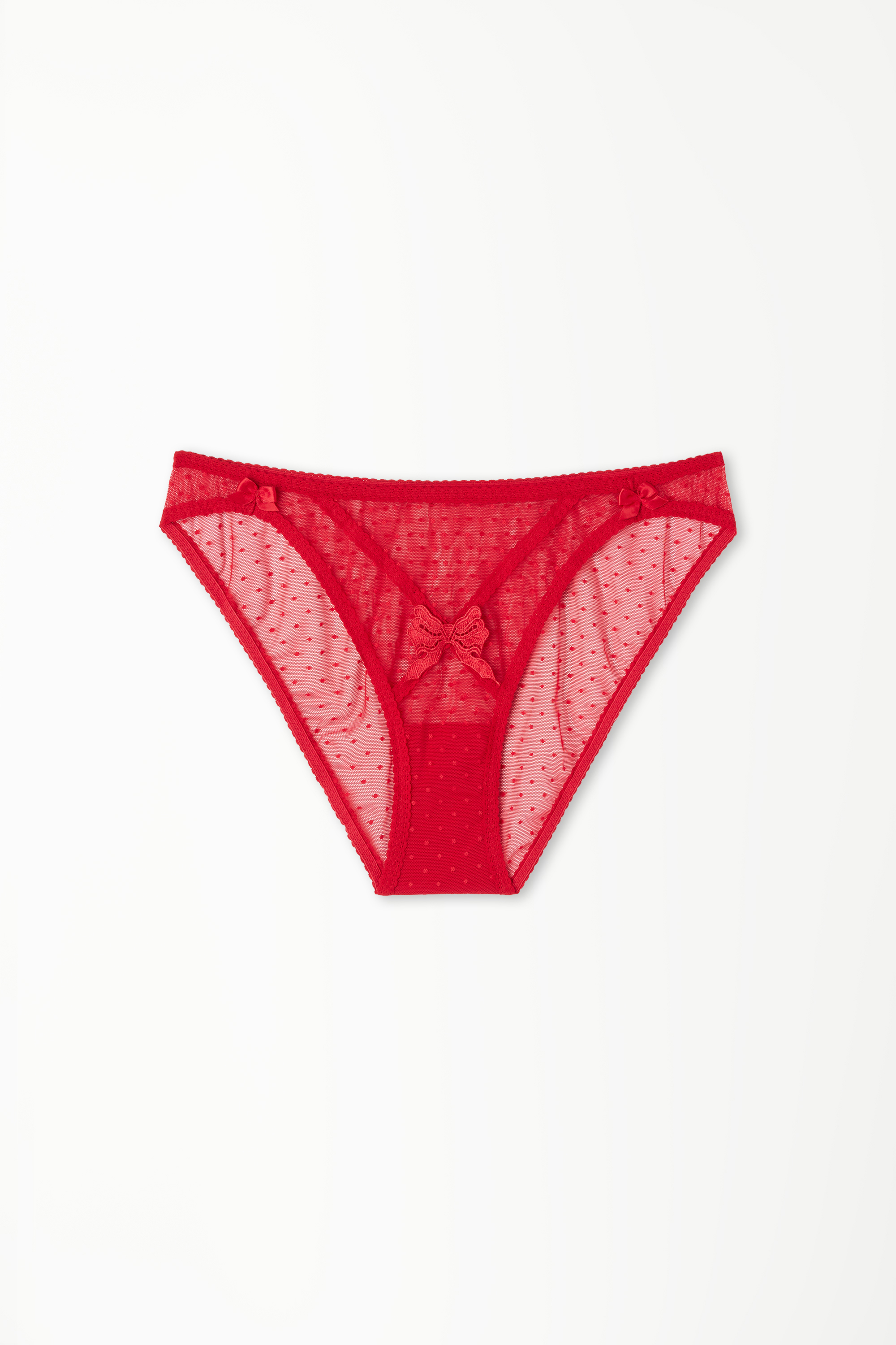 Slip Tulle Pois Fiocco Macramè