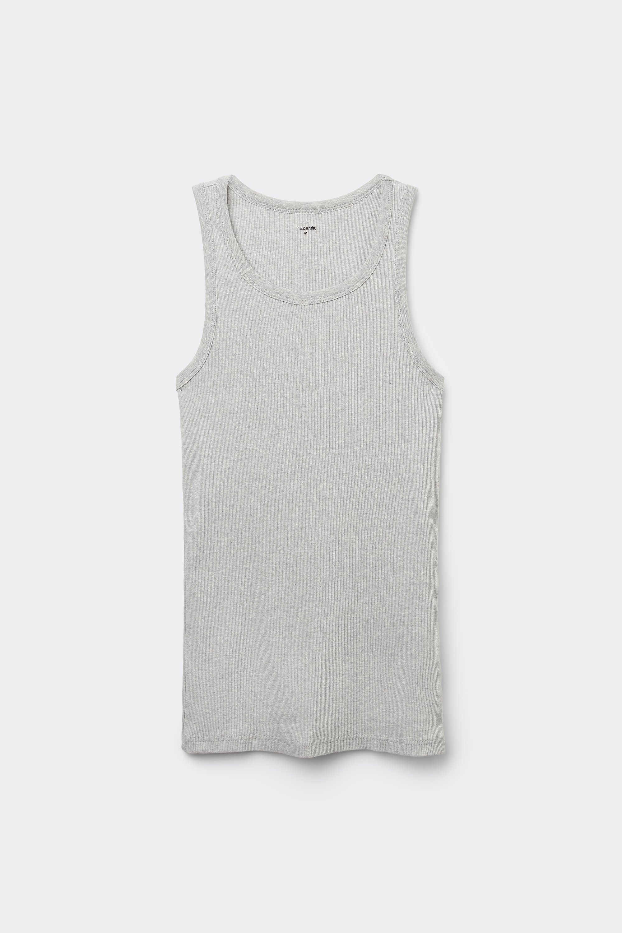 Geripptes Tanktop aus Baumwolle mit breiten Trägern für Herren