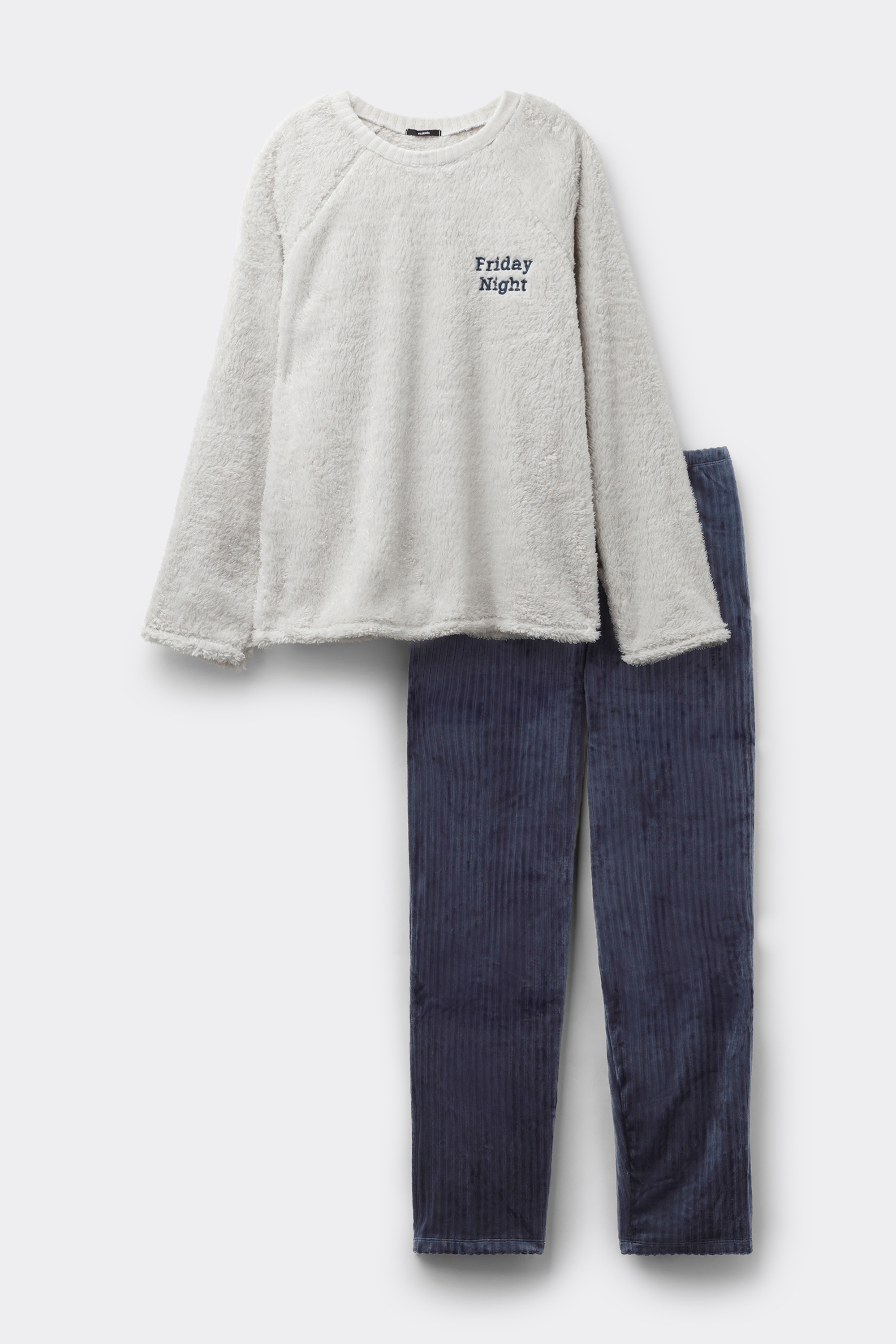 Pijama Lungă din Fleece Imprimeu Friday Night