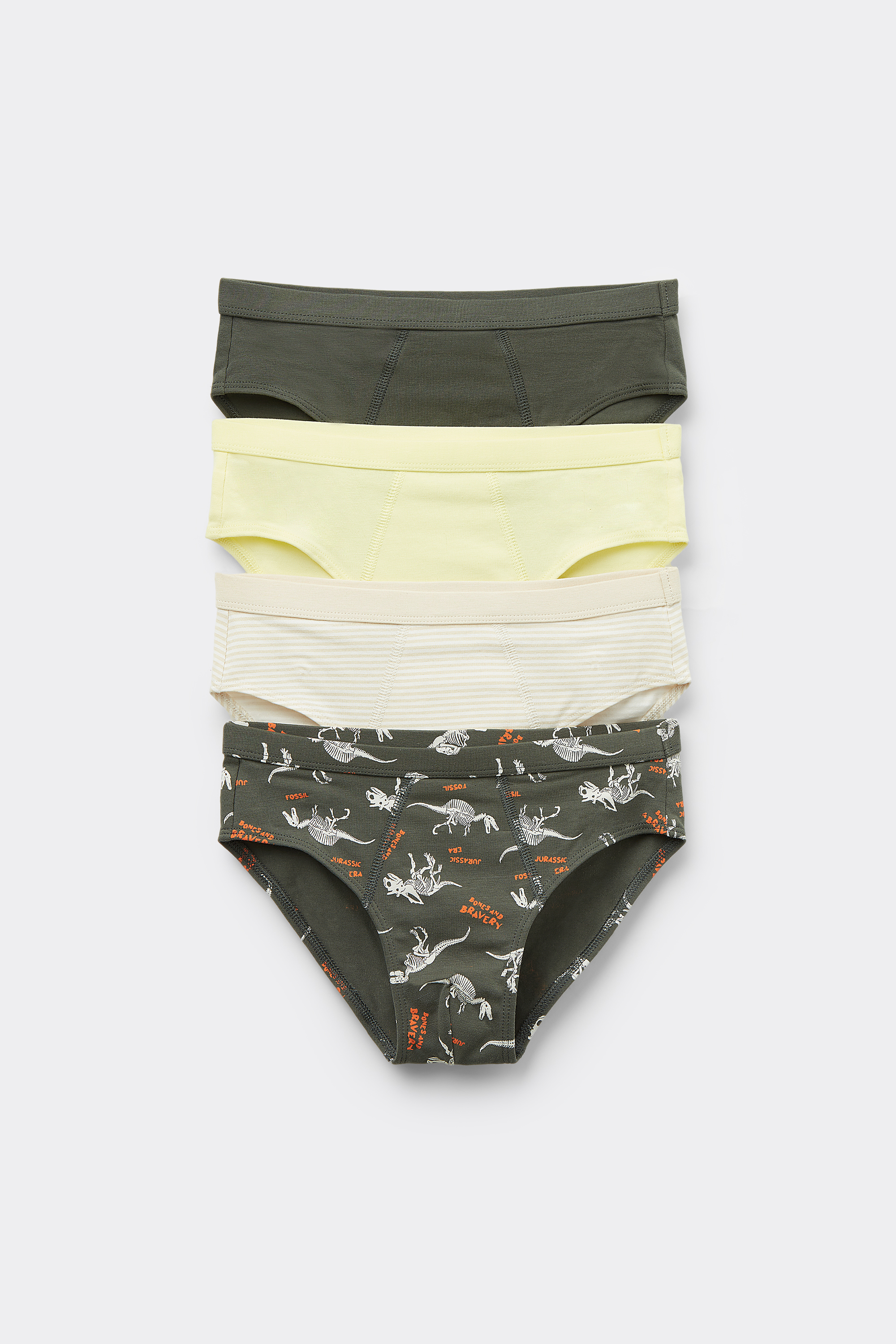 4 Paia di Slip Bimbo in Cotone Stampato