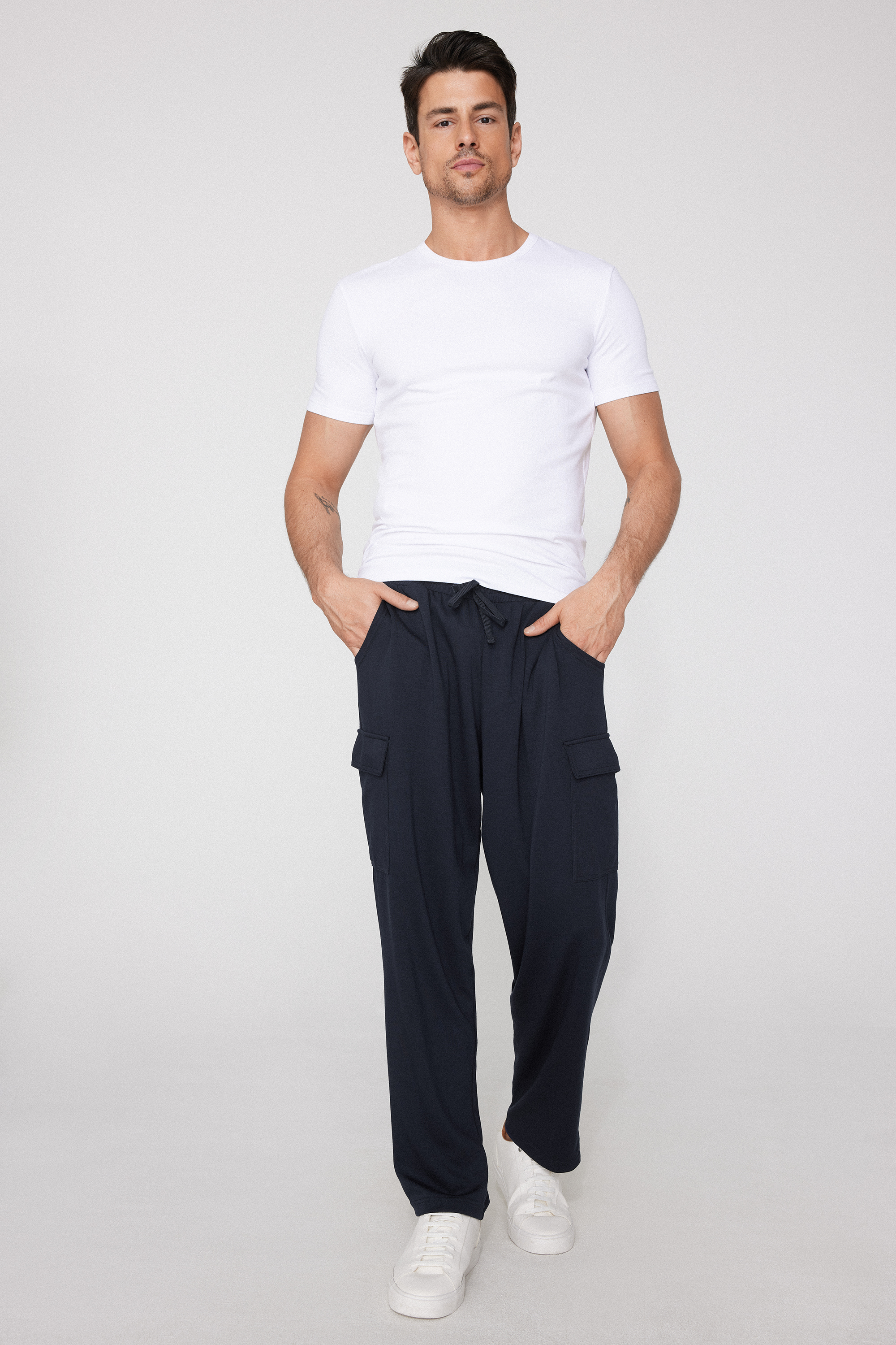 Pantaloni Lunghi Felpa Soft Touch Cargo