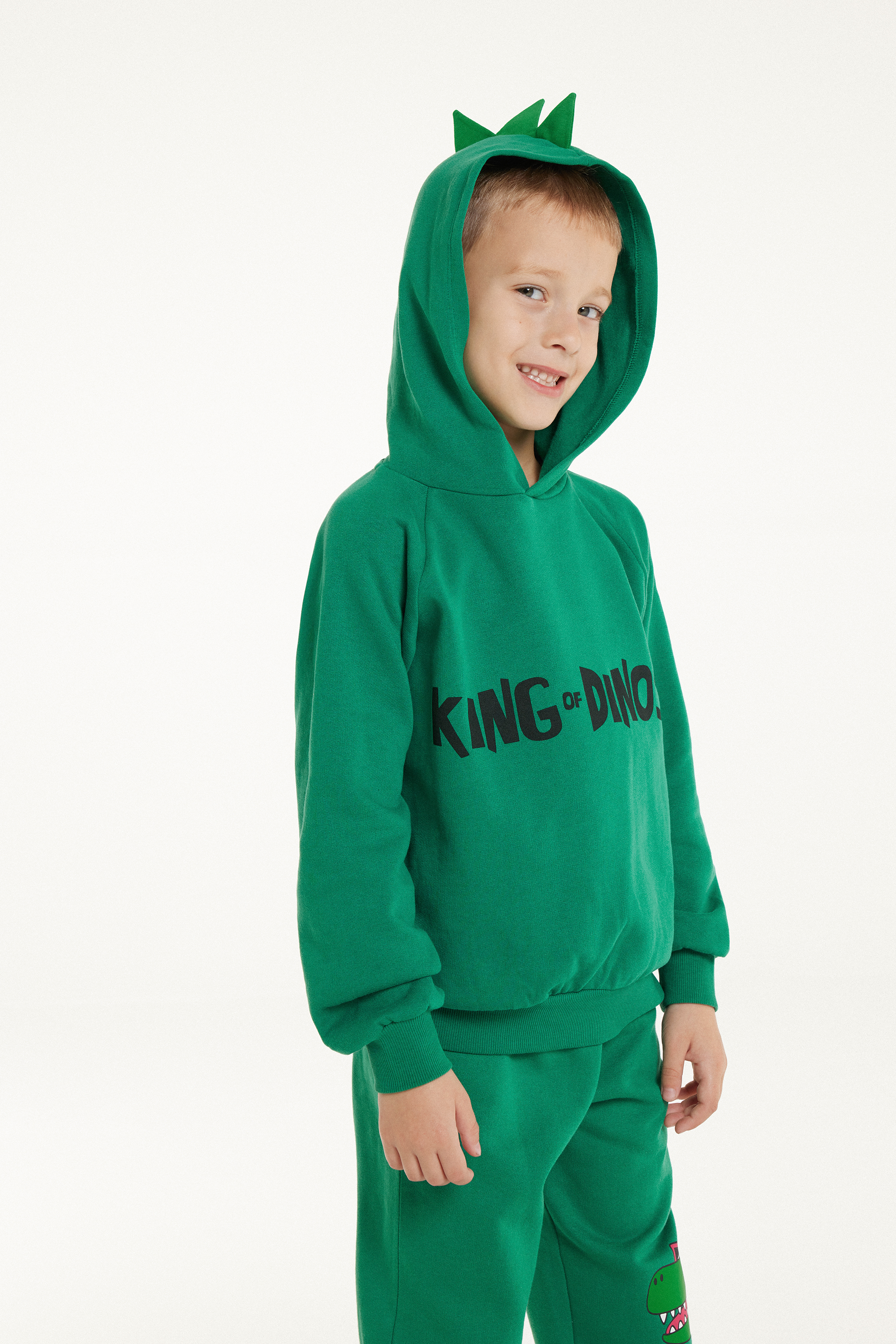 Sweatshirt Felpa Manga Comprida Menino "King of Dinos"