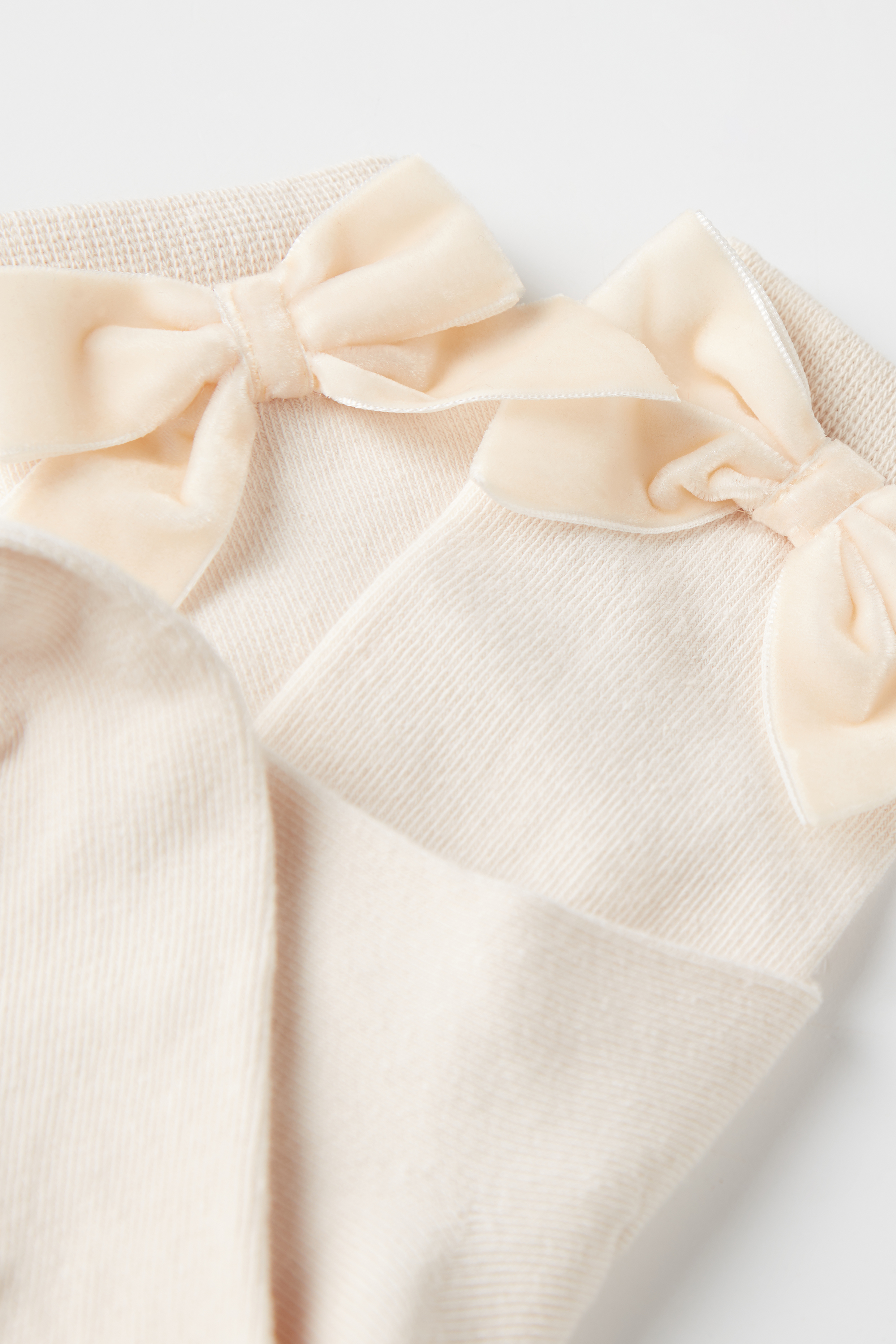 Girls’ Long Cotton Socks with Bow