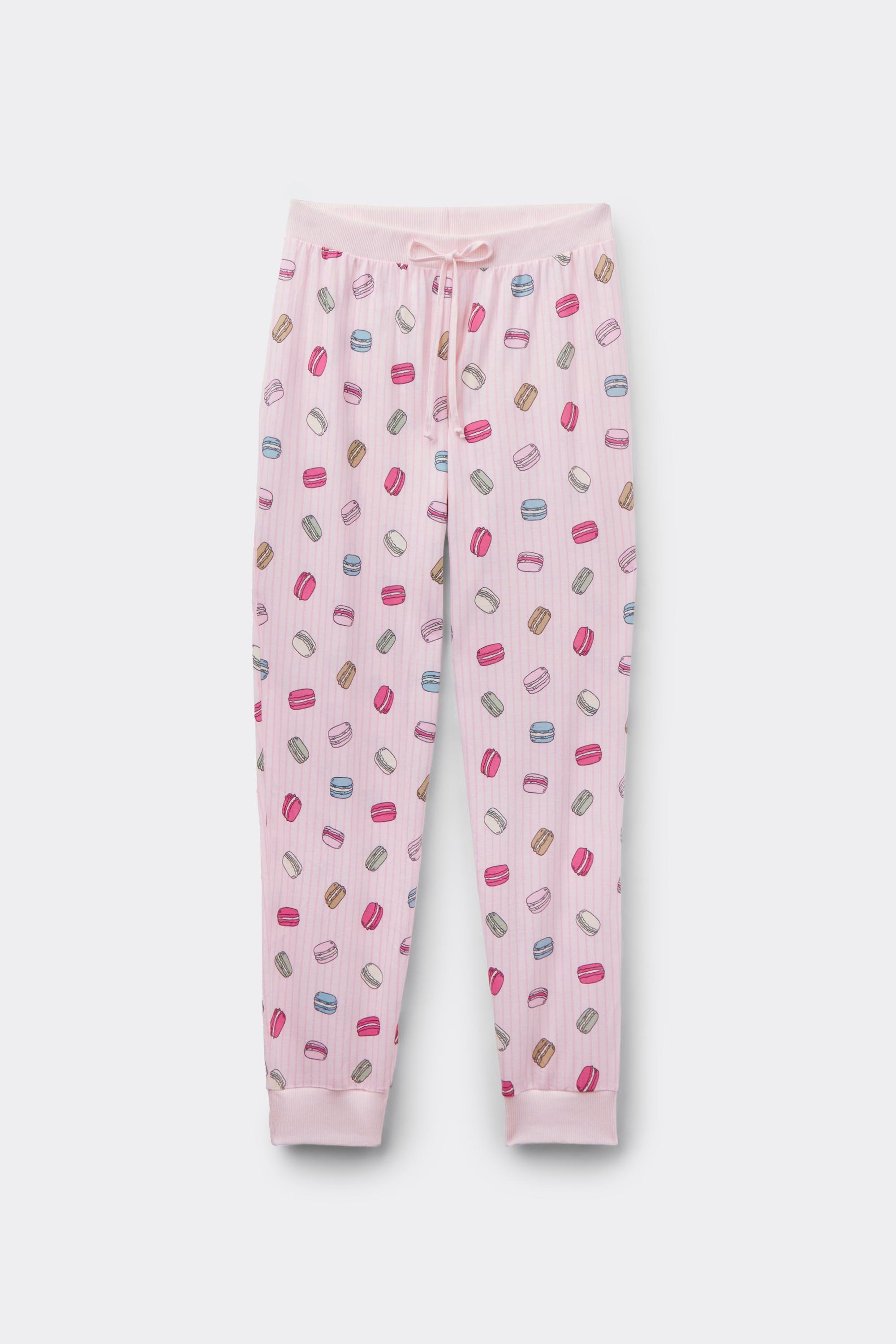 Long Print-Detail Trousers