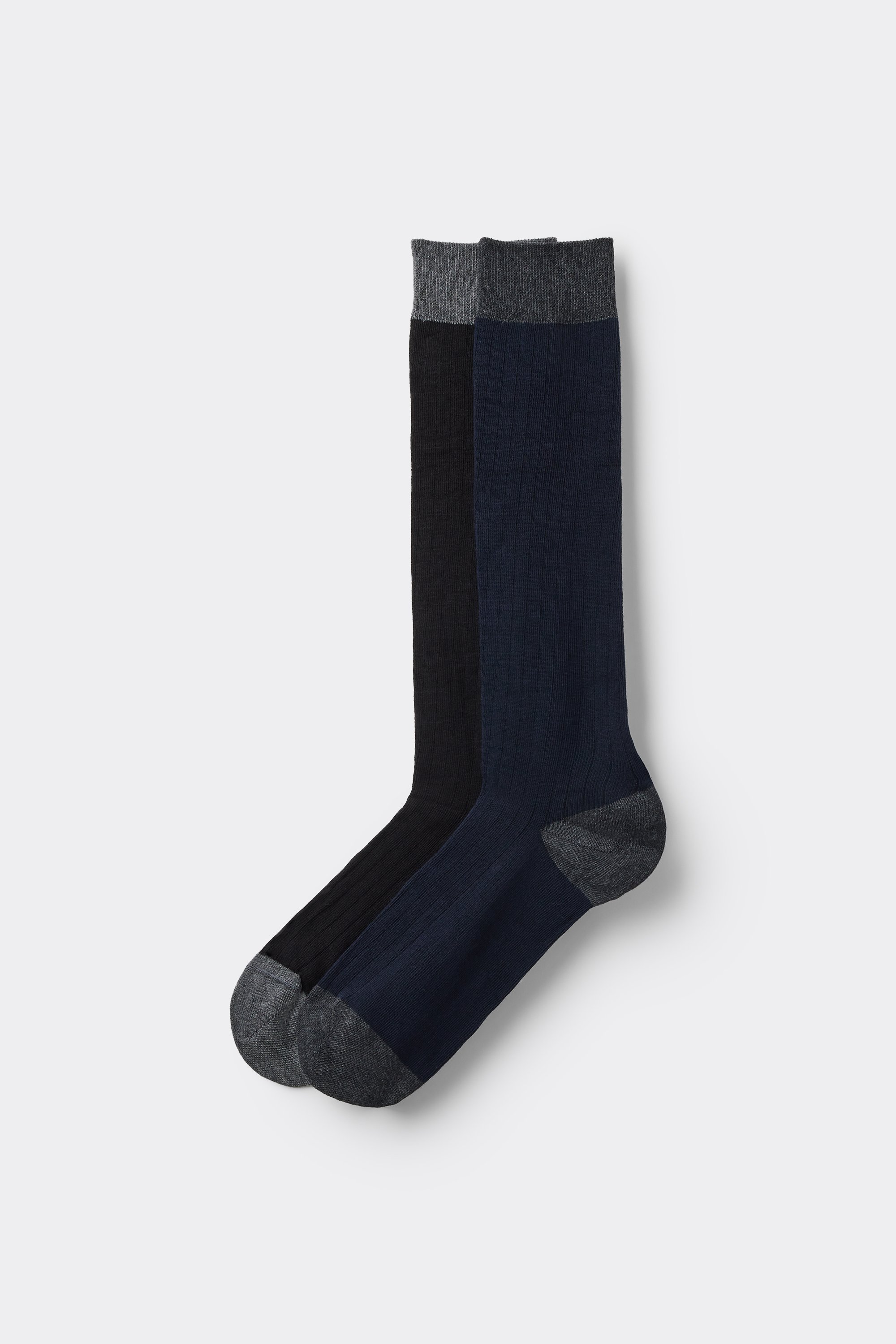 2 Pairs of Men’s Long Patterned Cotton Socks