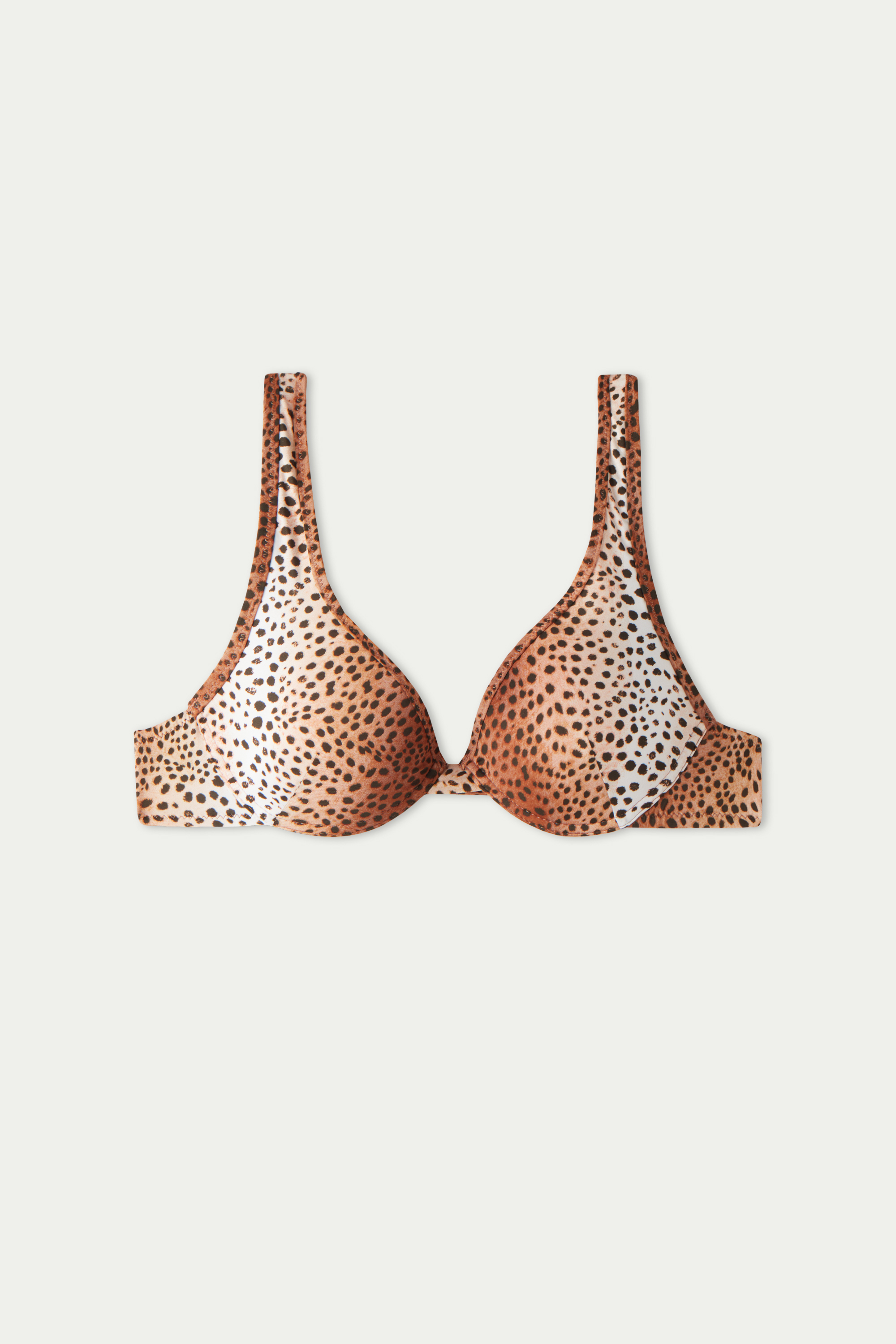 Vintage Animalier Push-Up Bikini Top