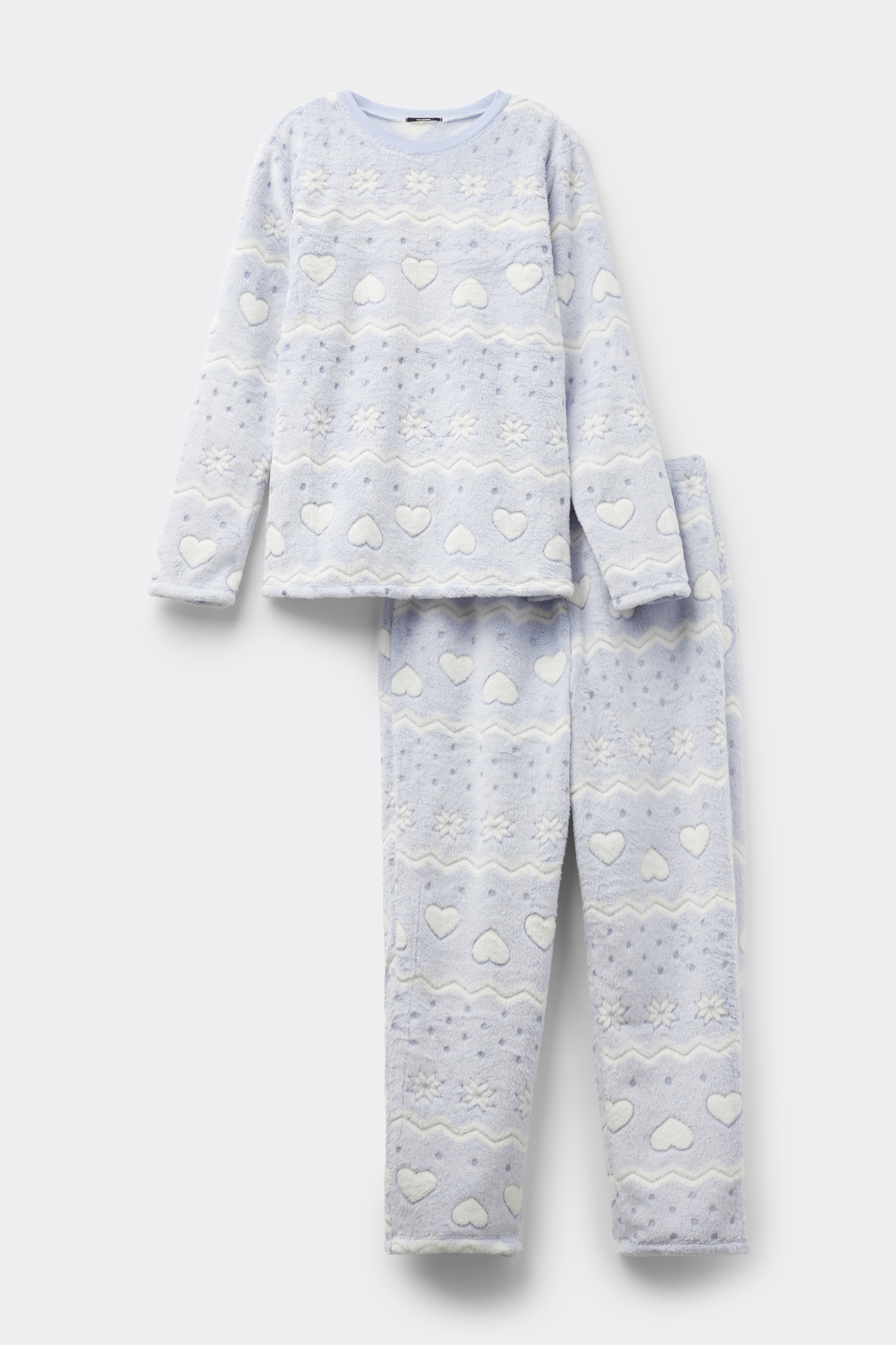 Long Nordic-Print Devoré Fleece Pajamas