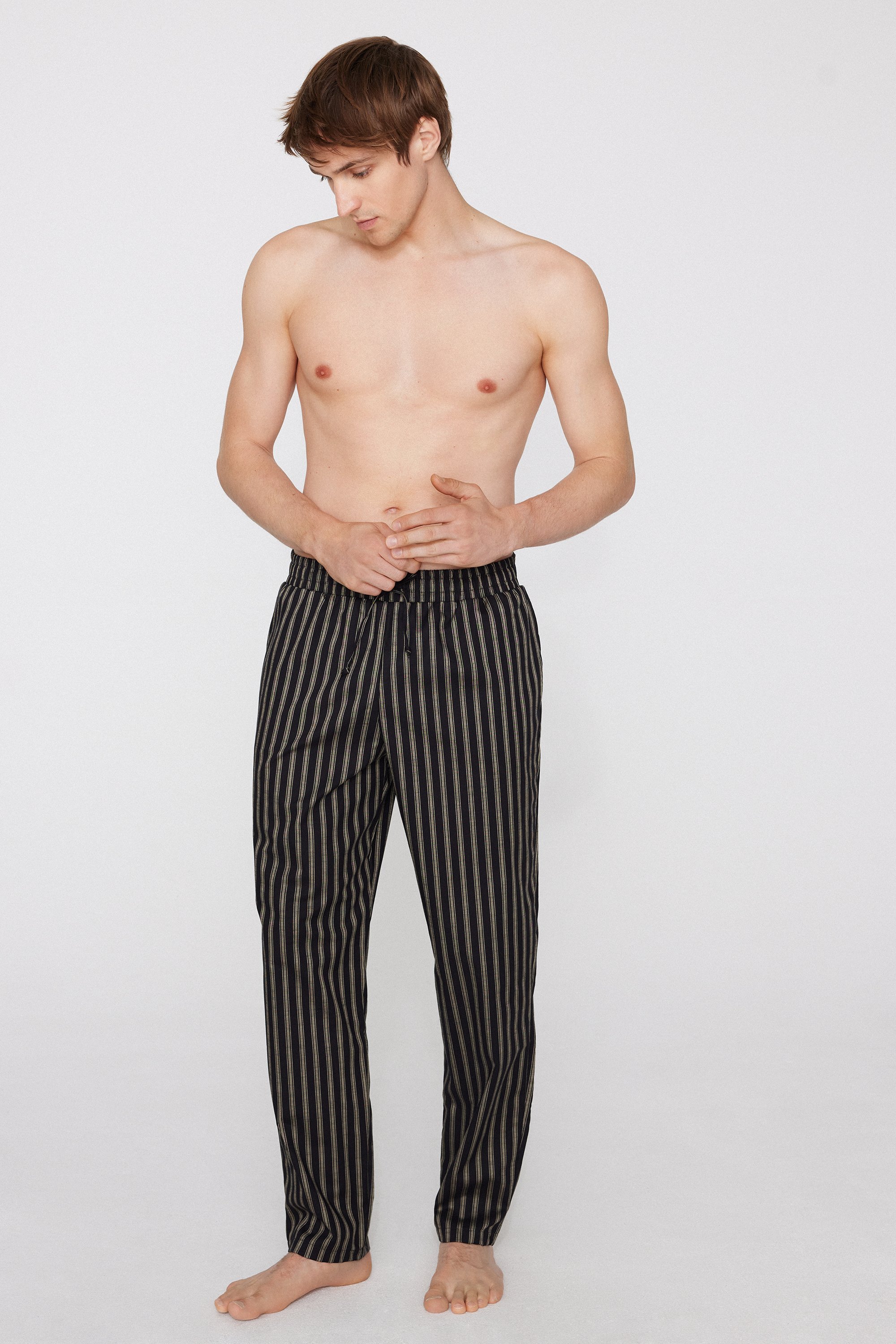 Pantaloni Lungi din P&acirc;nză de Bumbac cu Buzunare