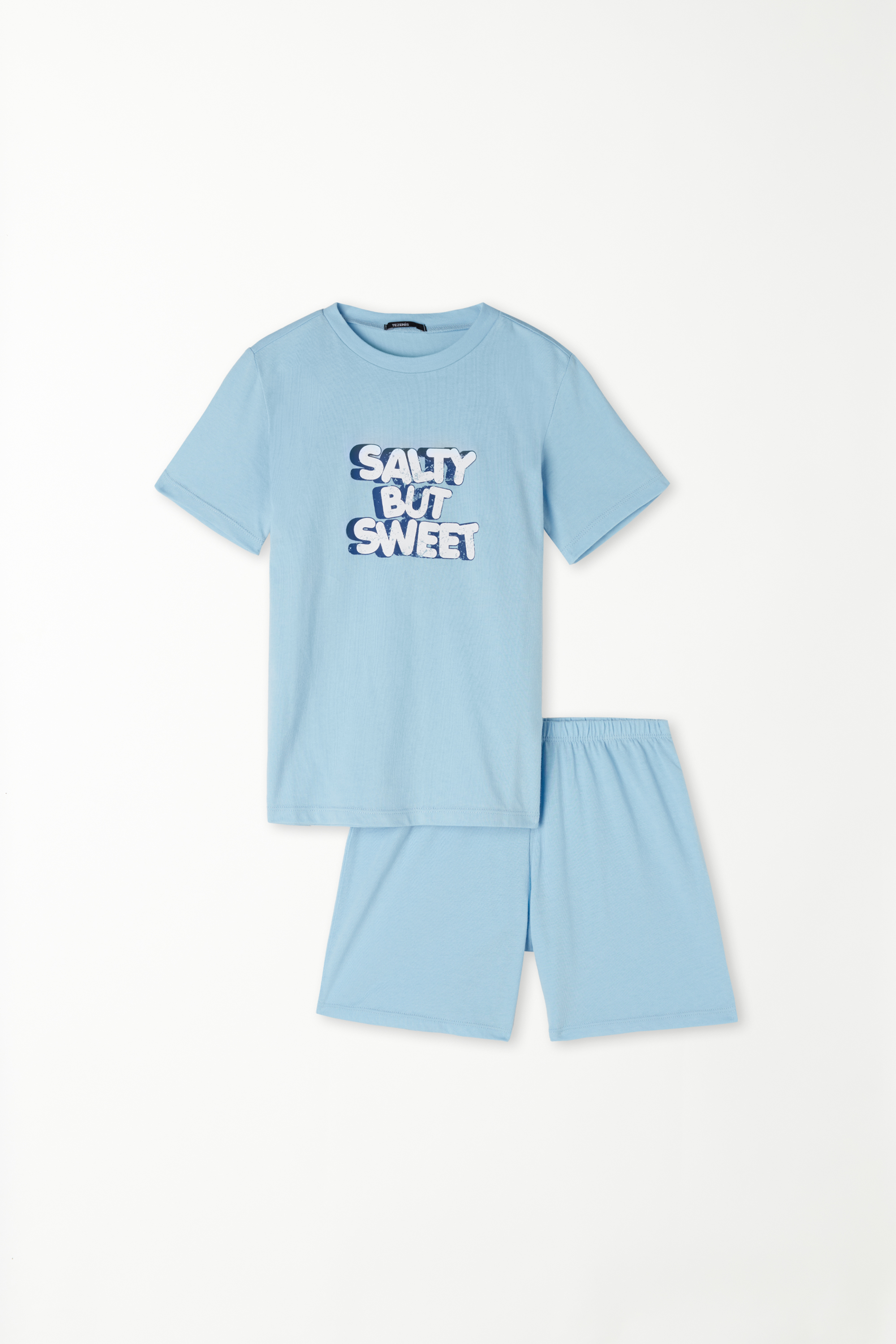 Set aus T-Shirt und Shorts aus Baumwolle mit Print für Mädchen