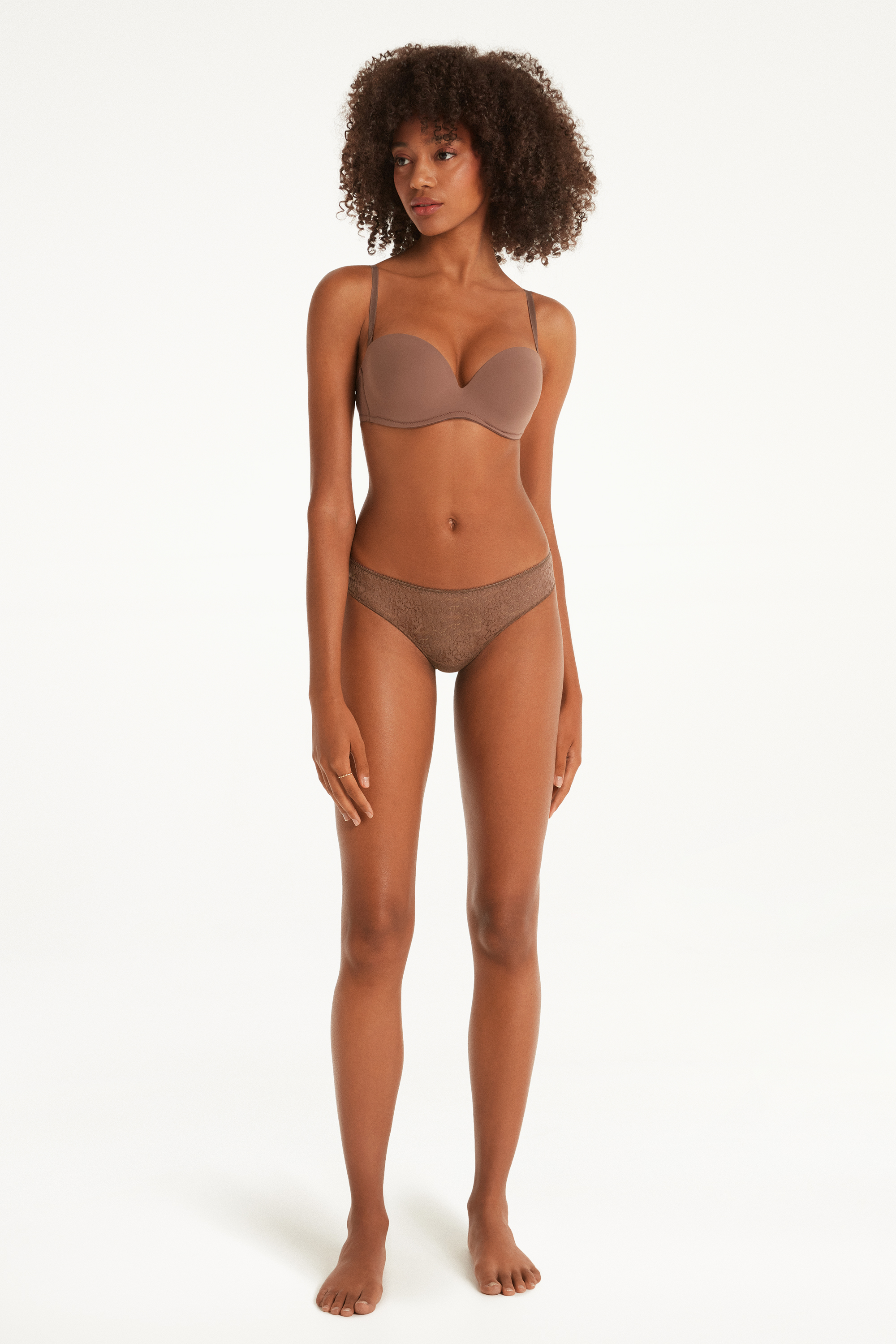 Culotte Brésilienne en Dentelle Recyclée et Microfibre à Découpe Laser