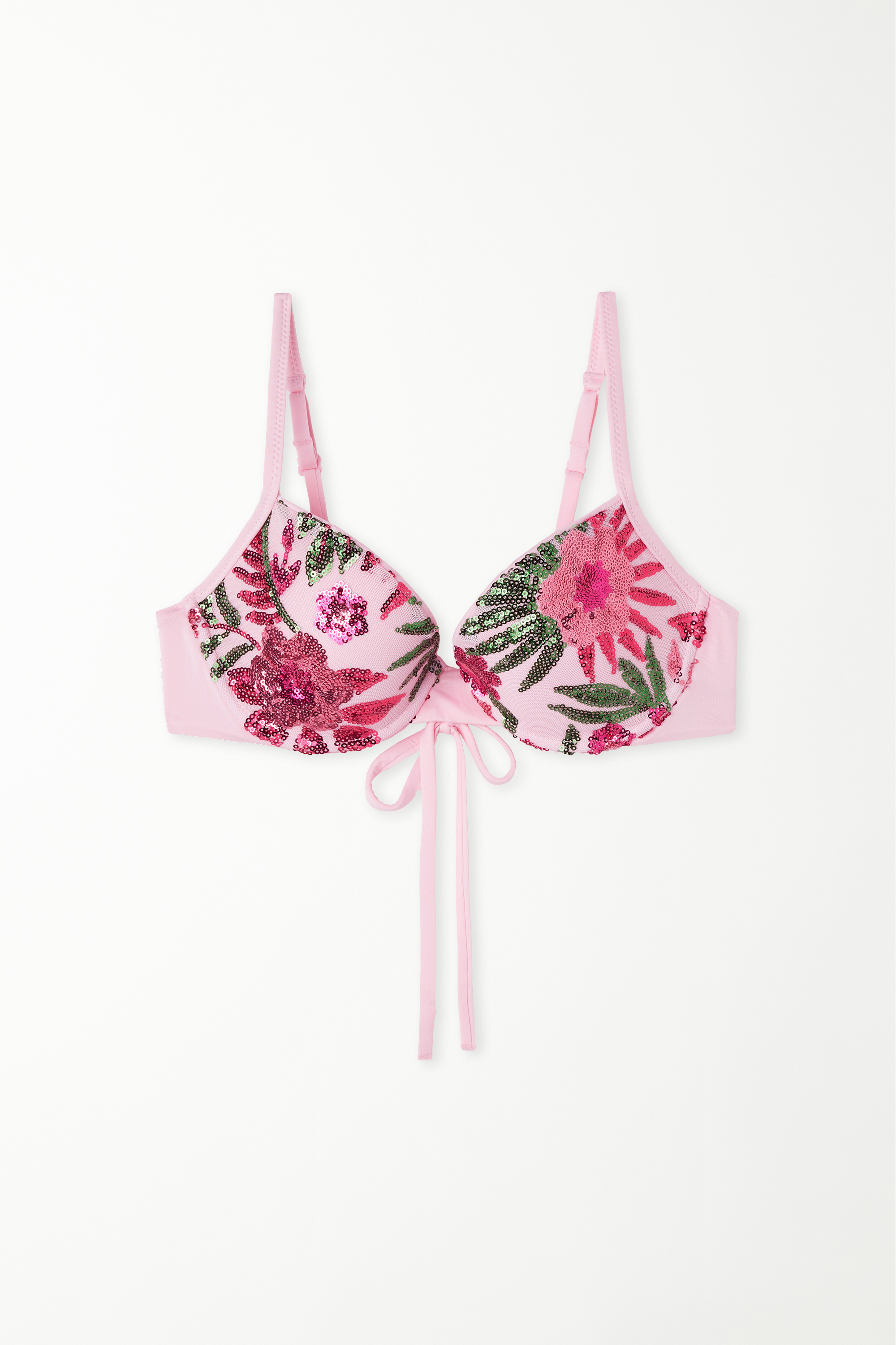 Flower Paradise Push-Up Padded Bikini Top