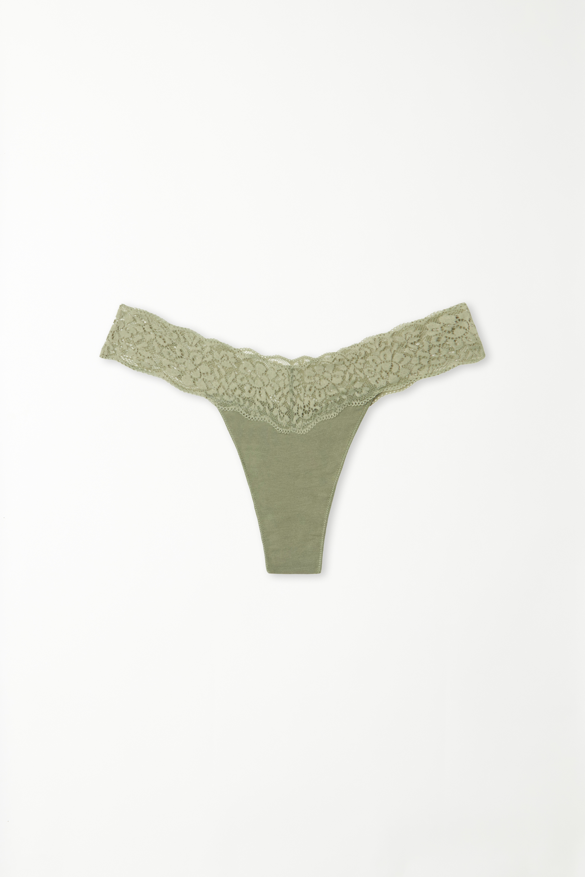 Cotton and Recycled Lace Brazilian Briefs