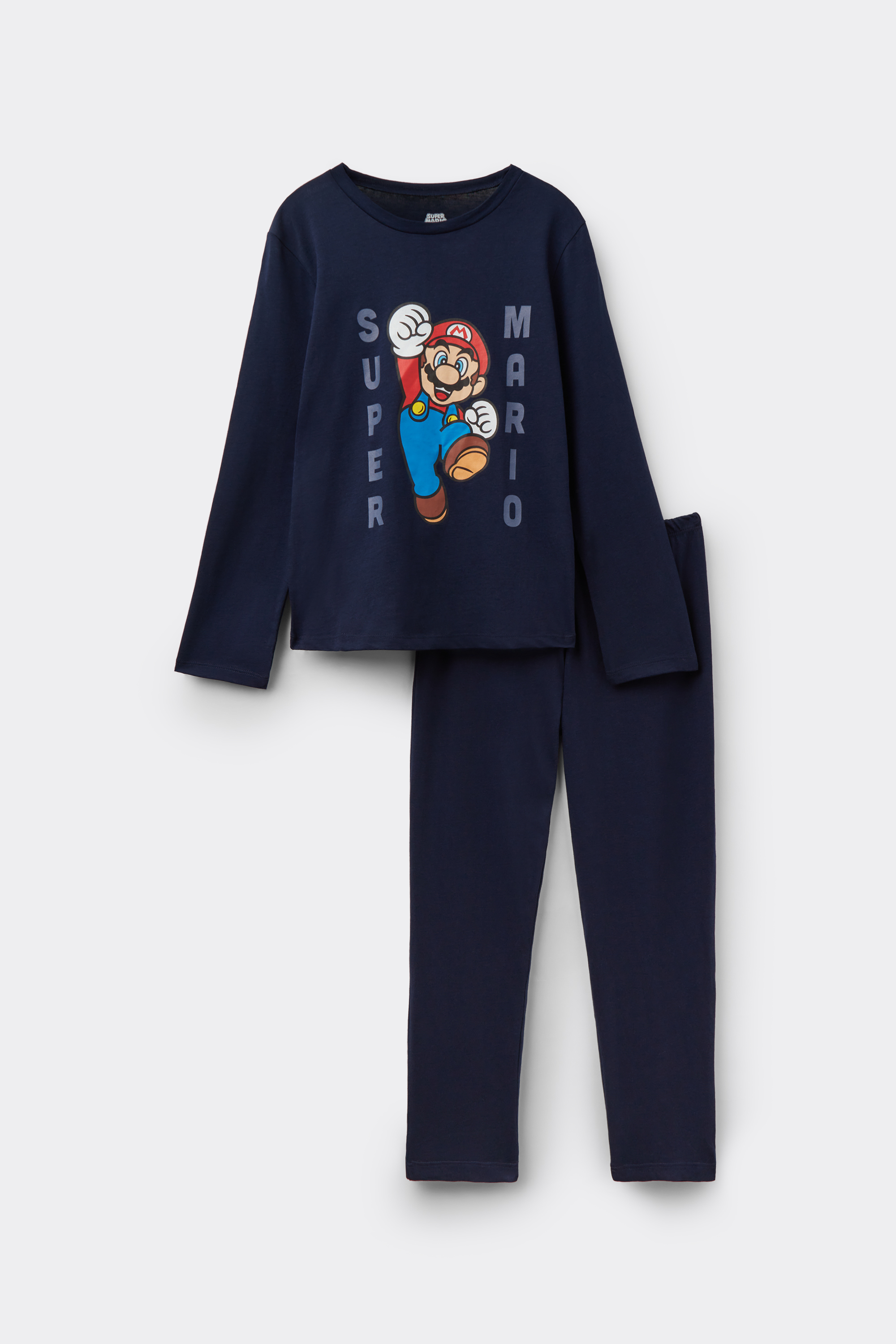 Super Mario Print Long Cotton Pyjamas