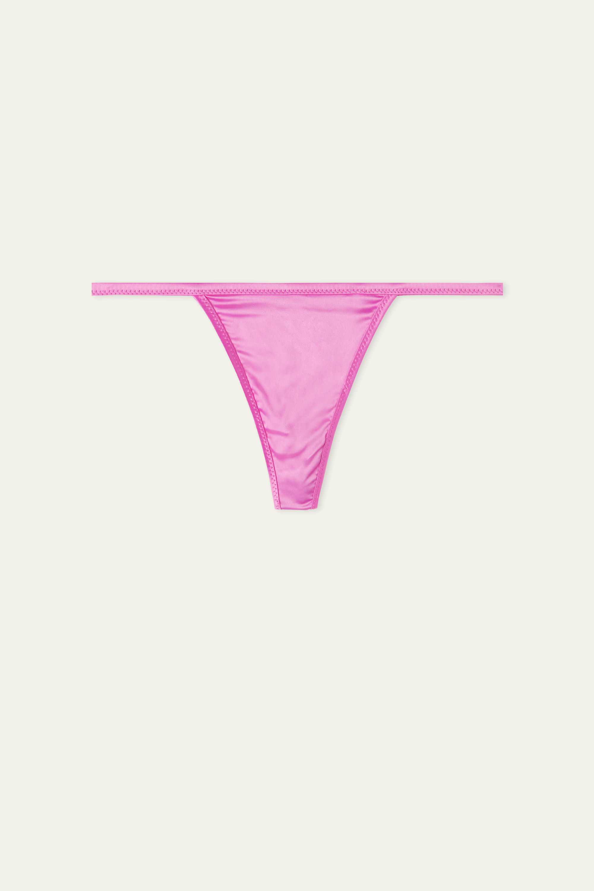String mit Seitenband im Tanga-Stil mit Fransen und kleinen Perlen Satin