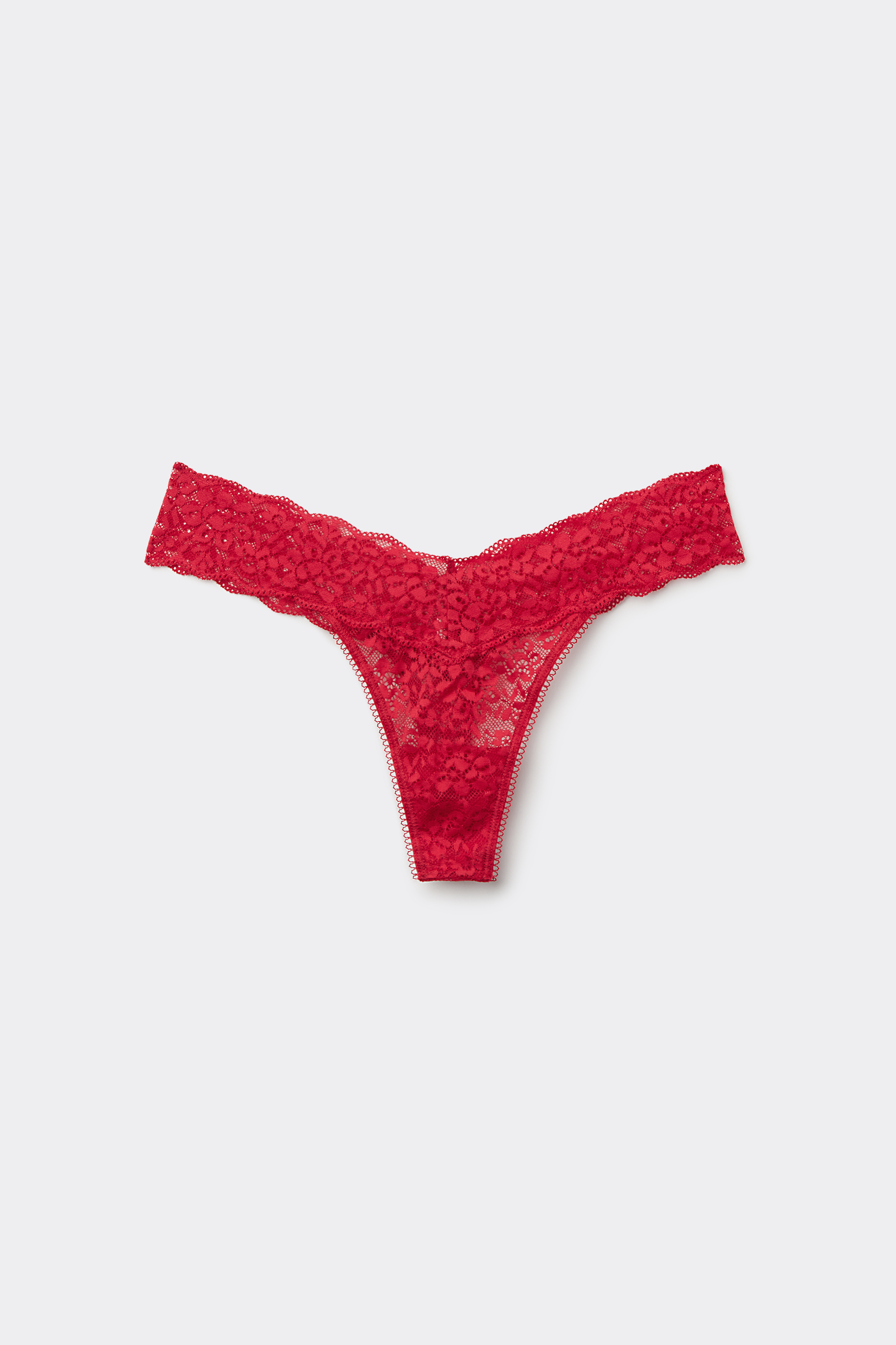 Recycled Lace High-Cut Thong