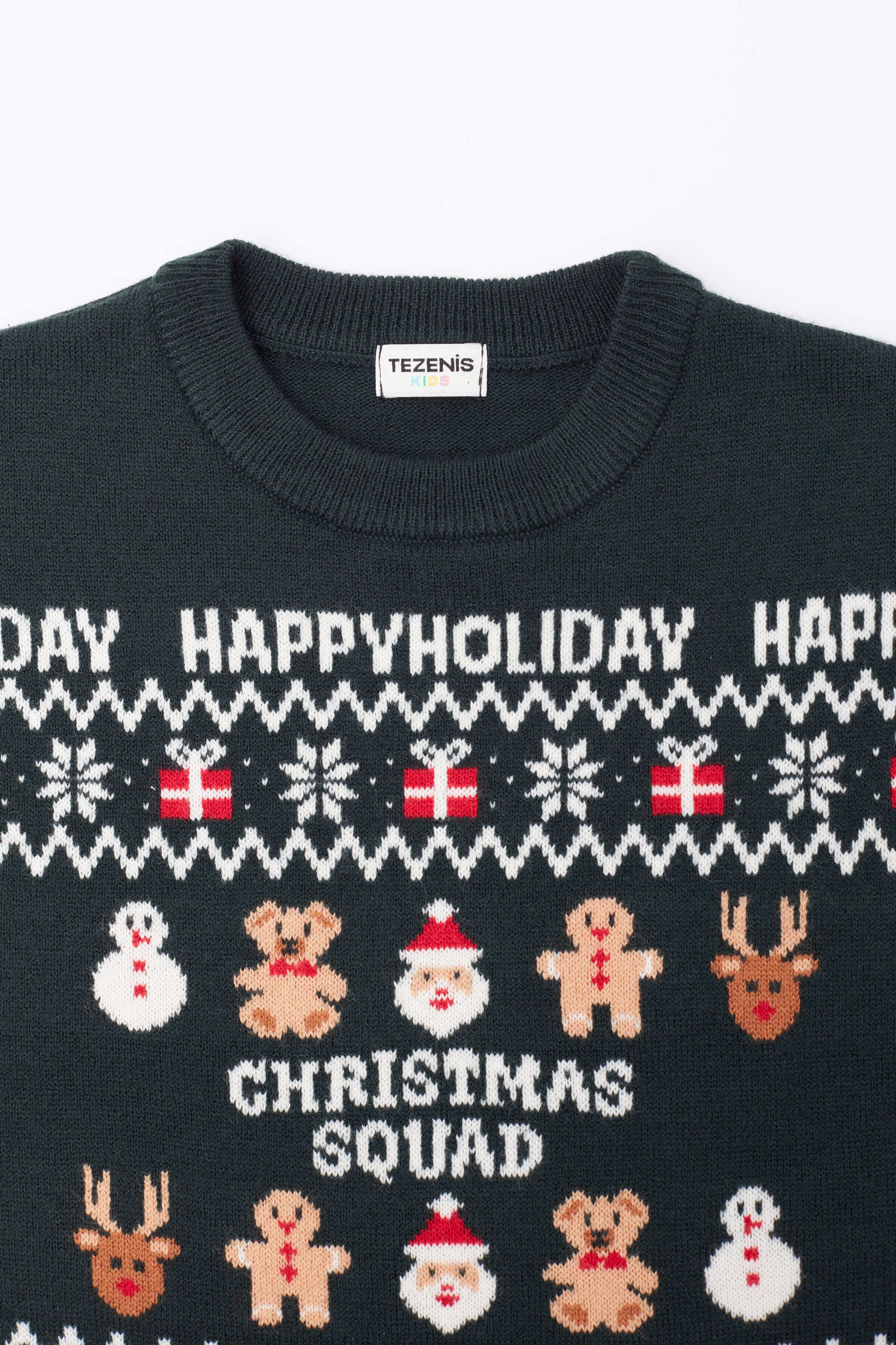 Kids’ Unisex Rounded Neck Sweater with Christmas Print