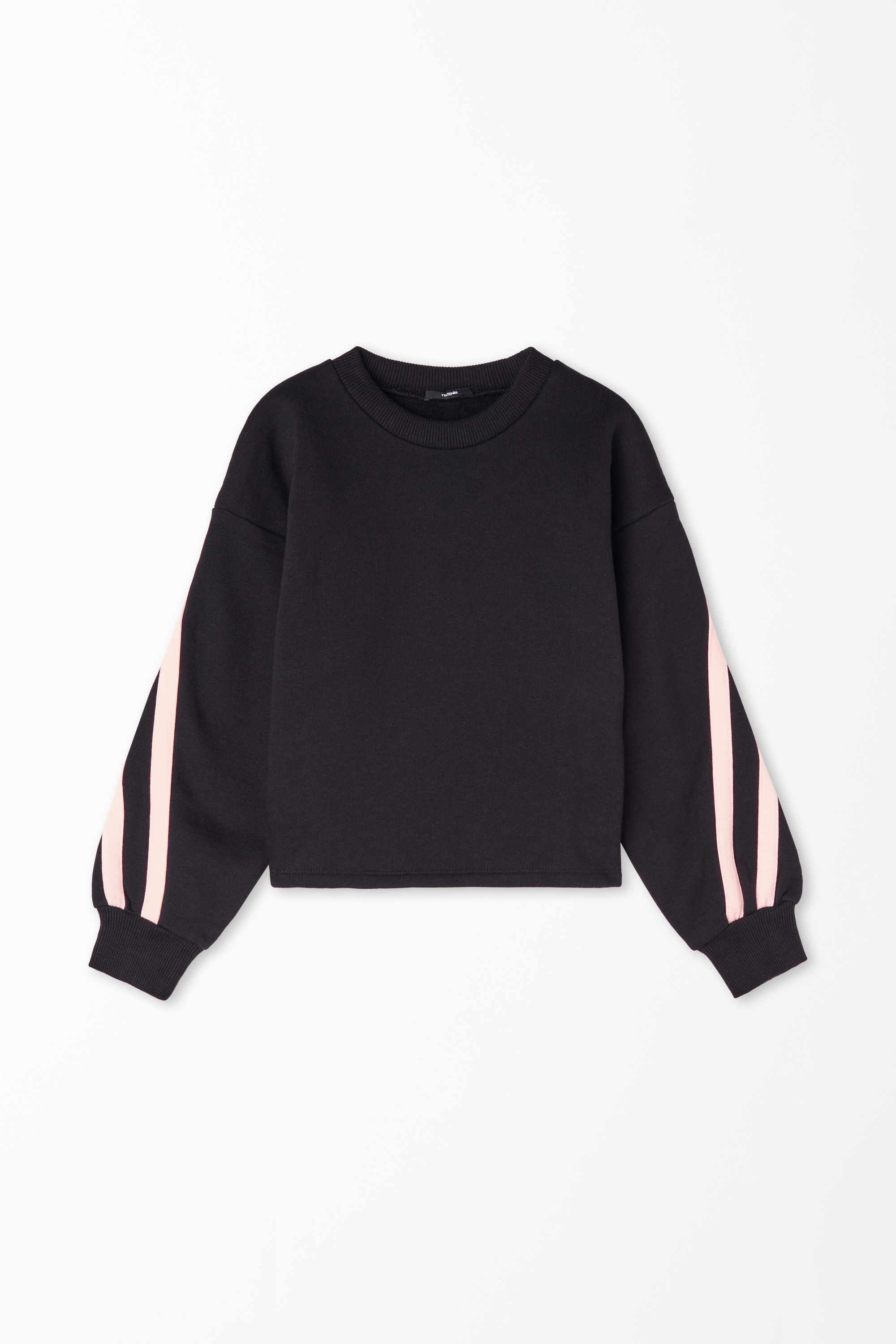 Thick Long-Sleeved Sweatshirt with Side Bands