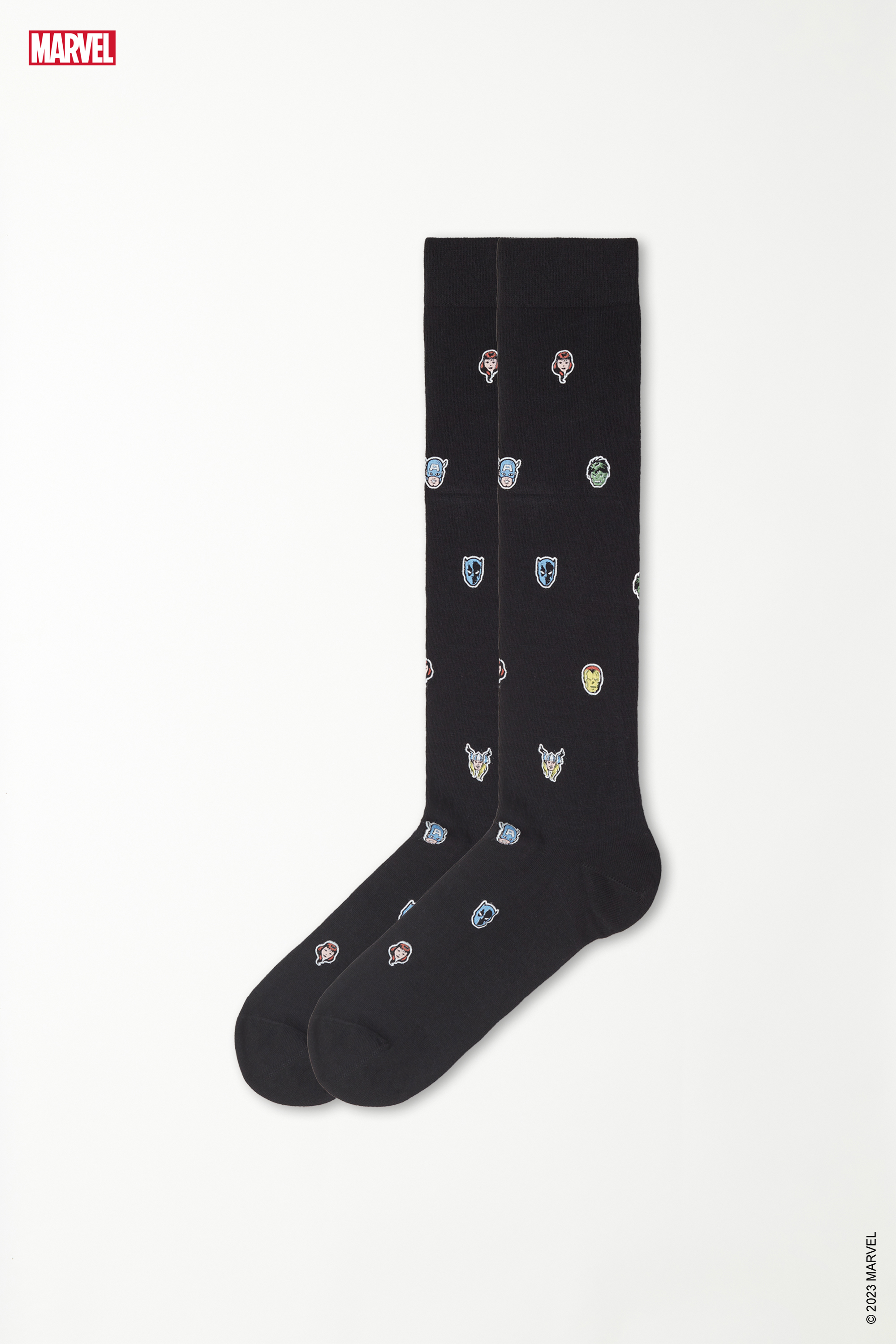 Men’s Marvel Print Long Socks