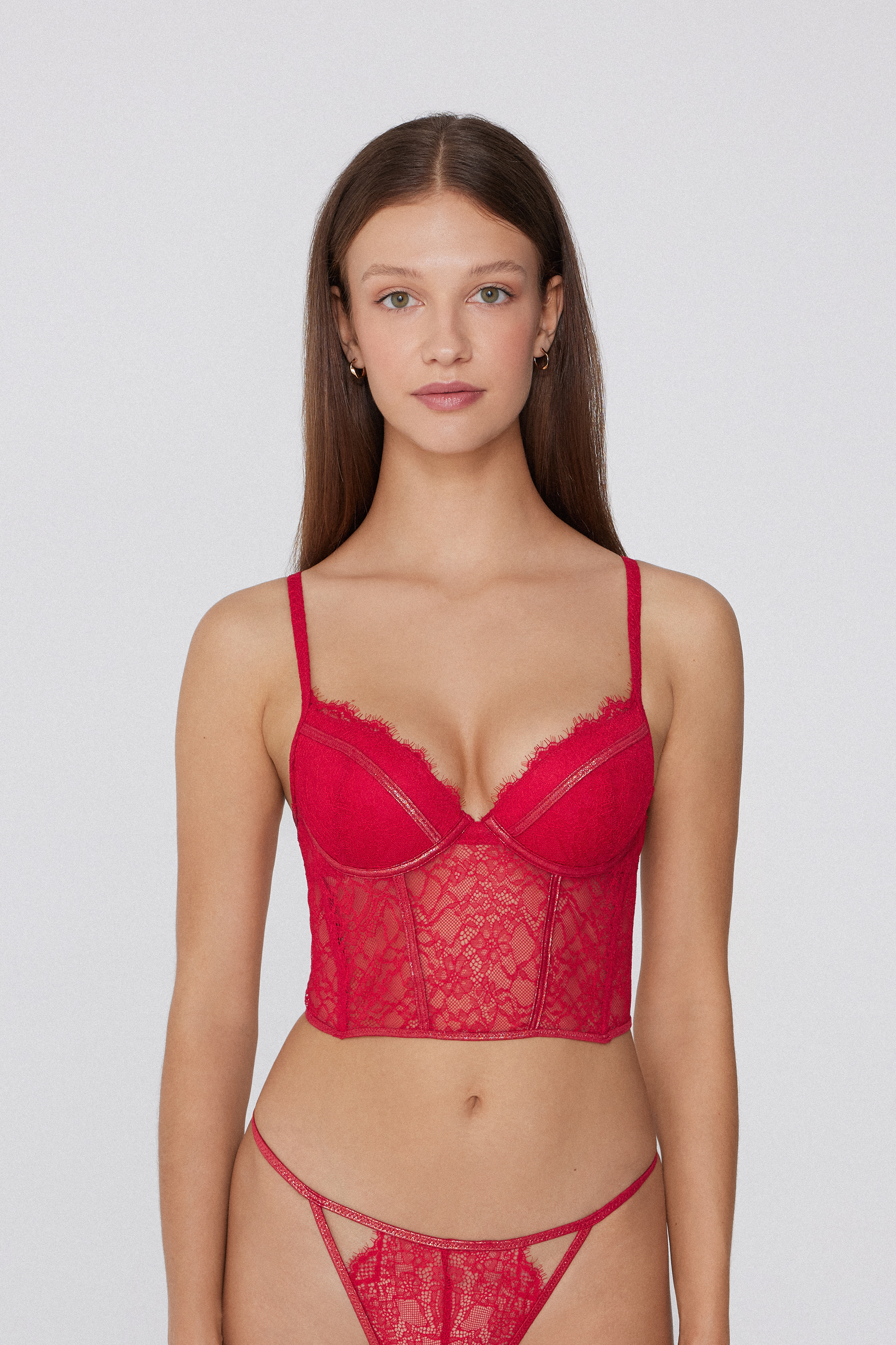 Gold Details Push-Up Bra Top Melltartó