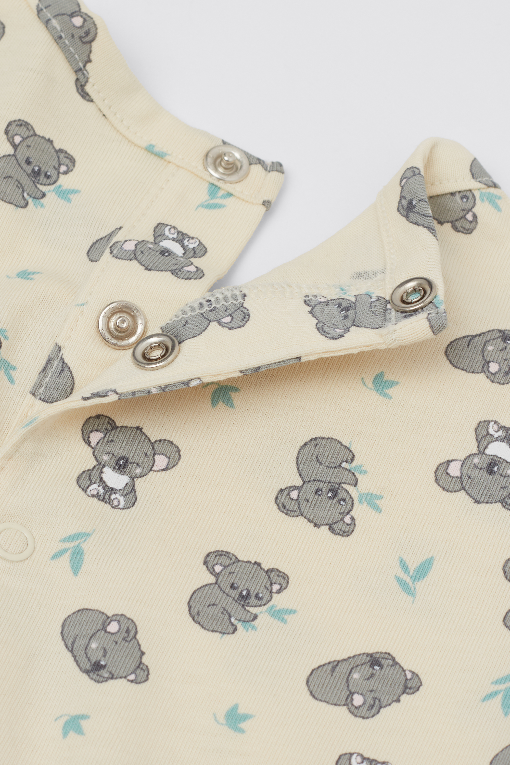 Baby Pure Cotton Playsuit with Long Sleeves and Feet