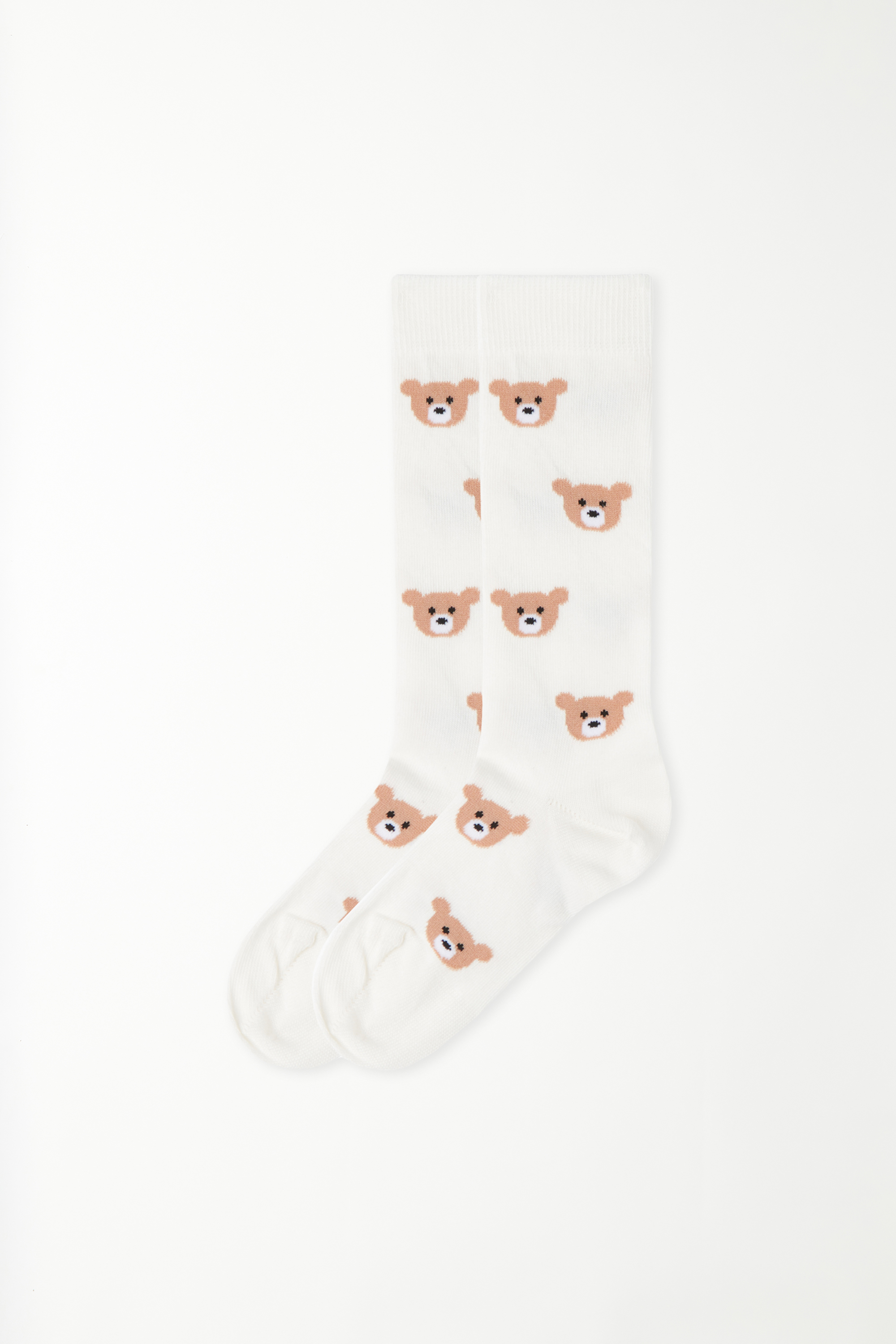 Girls’ Long Patterned Cotton Socks