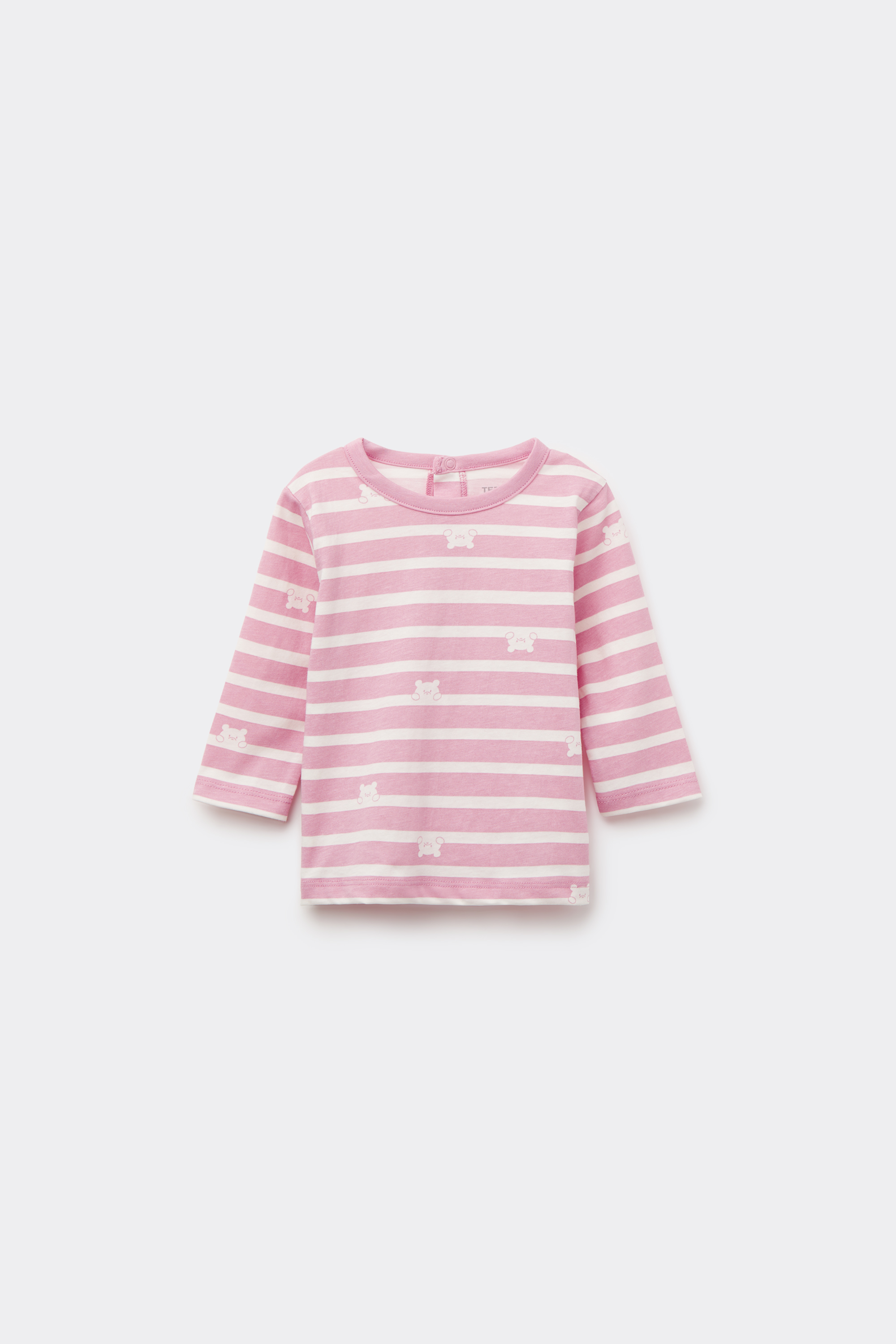 Maglia Manica Lunga in Cotone Stampato Baby