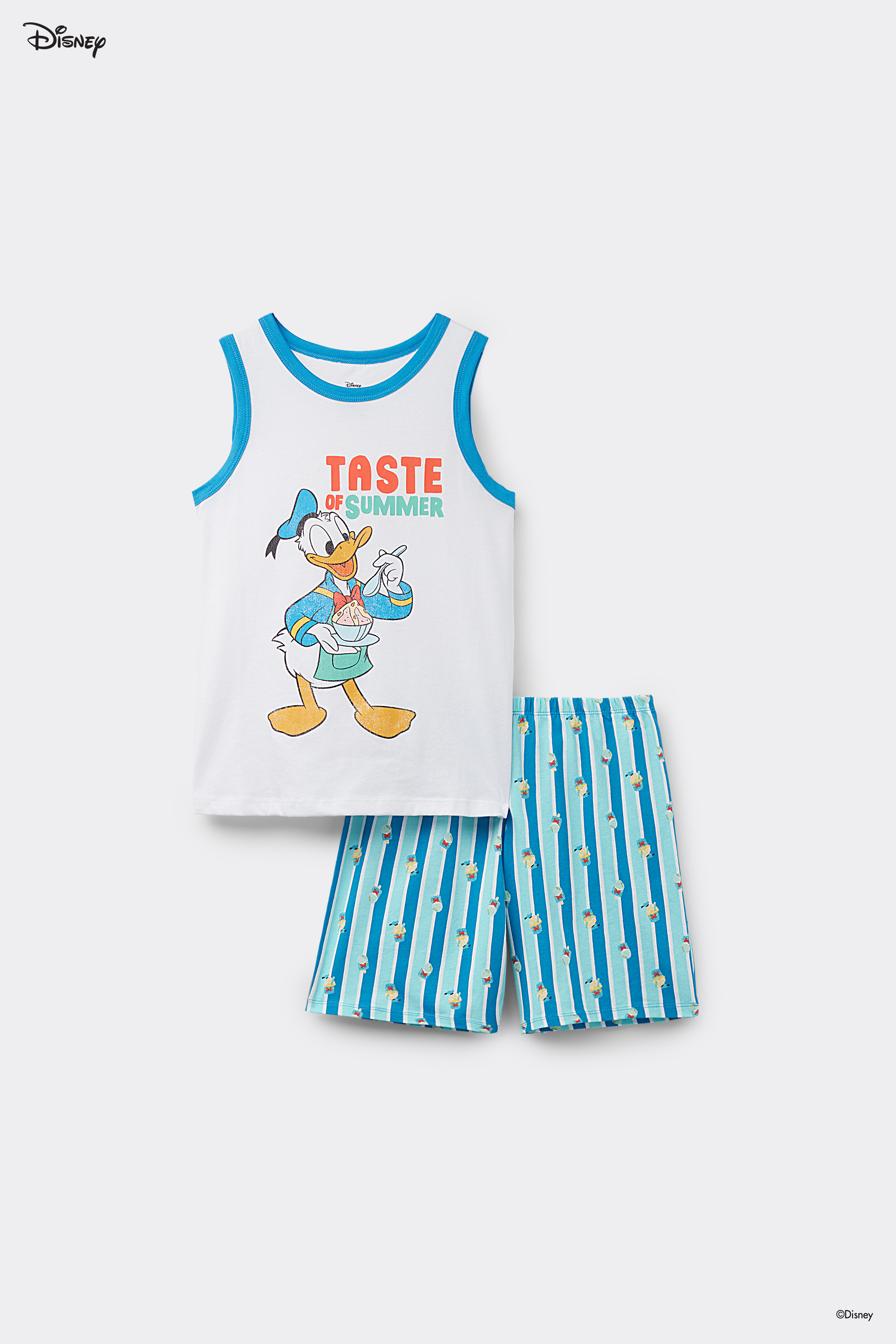 Chlapčenské Krátke Pyžamo z Bavlny s Potlačou Disney