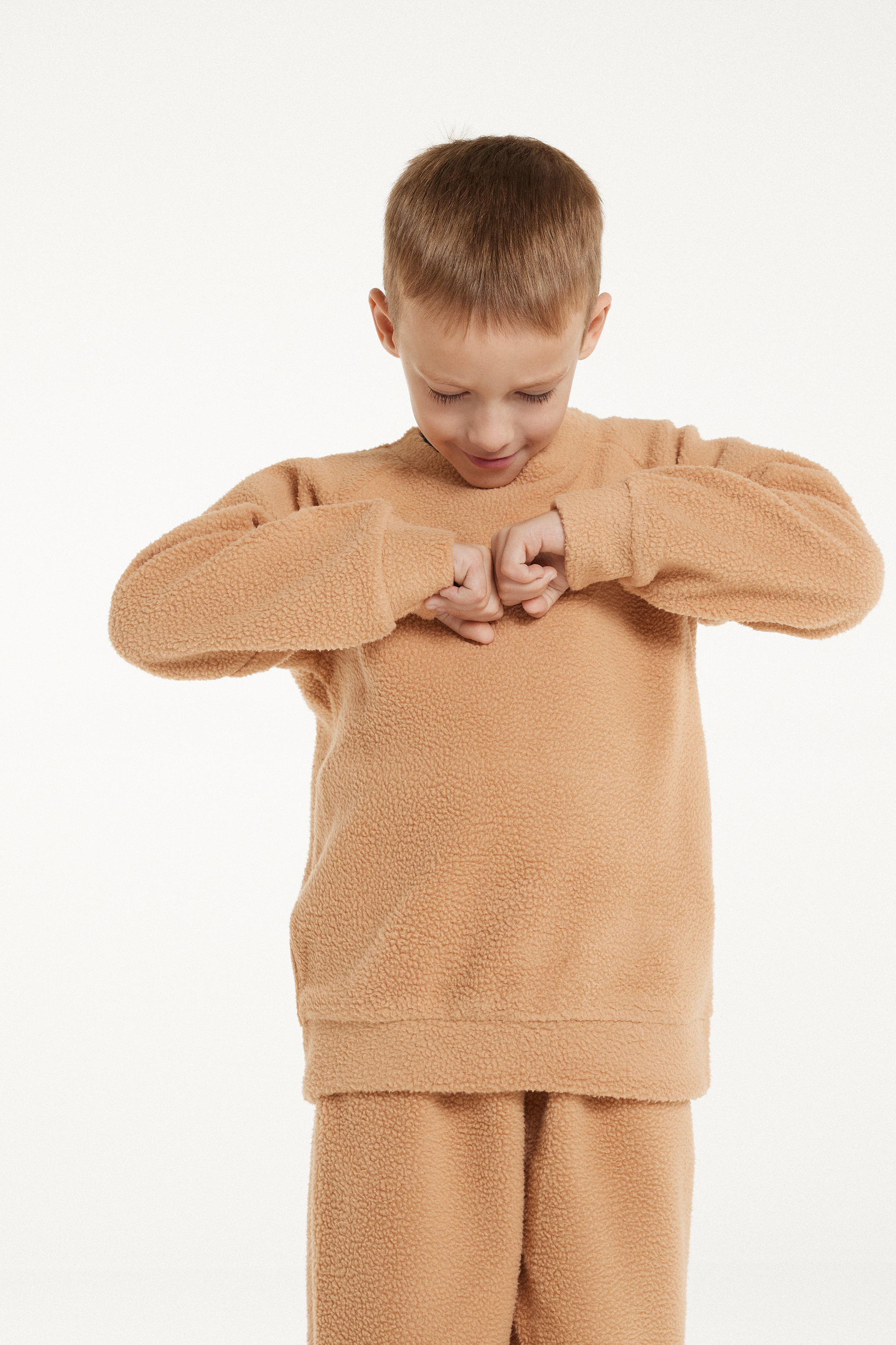 Kids’ Unisex Long-Sleeved Fleece Sweatshirt