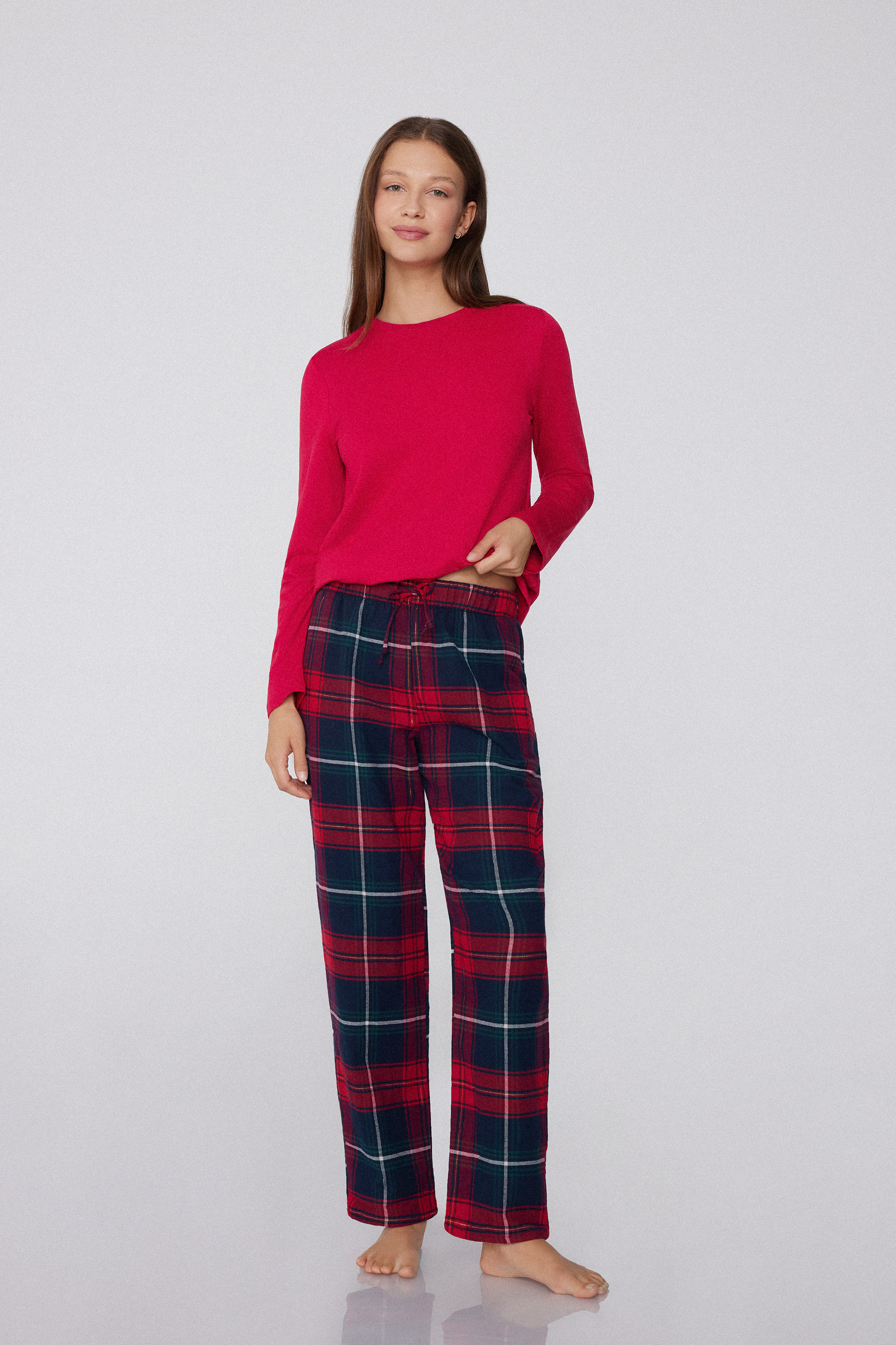Printed Flannel Trousers