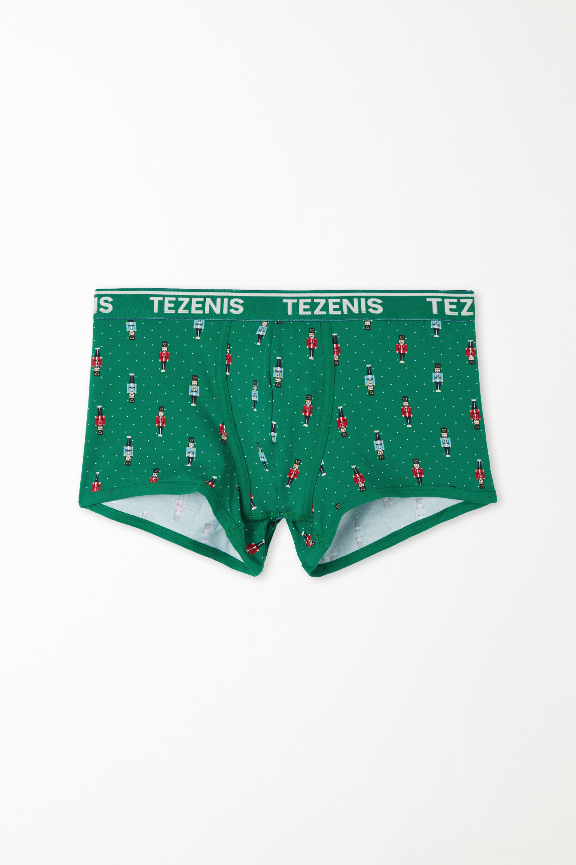 Printed Cotton Logo Boxers with Contrasting Trim