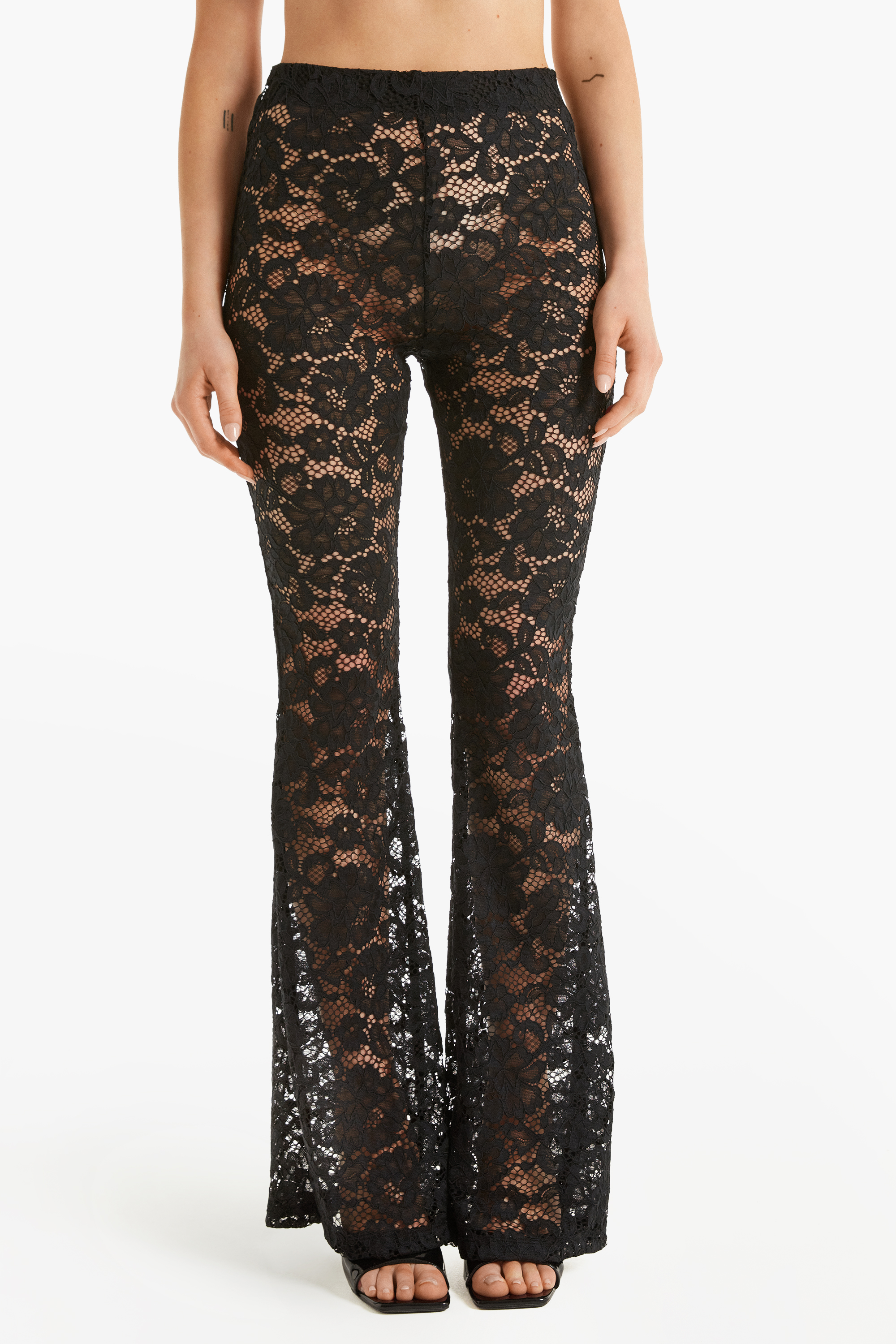 Lace Flared Trousers 