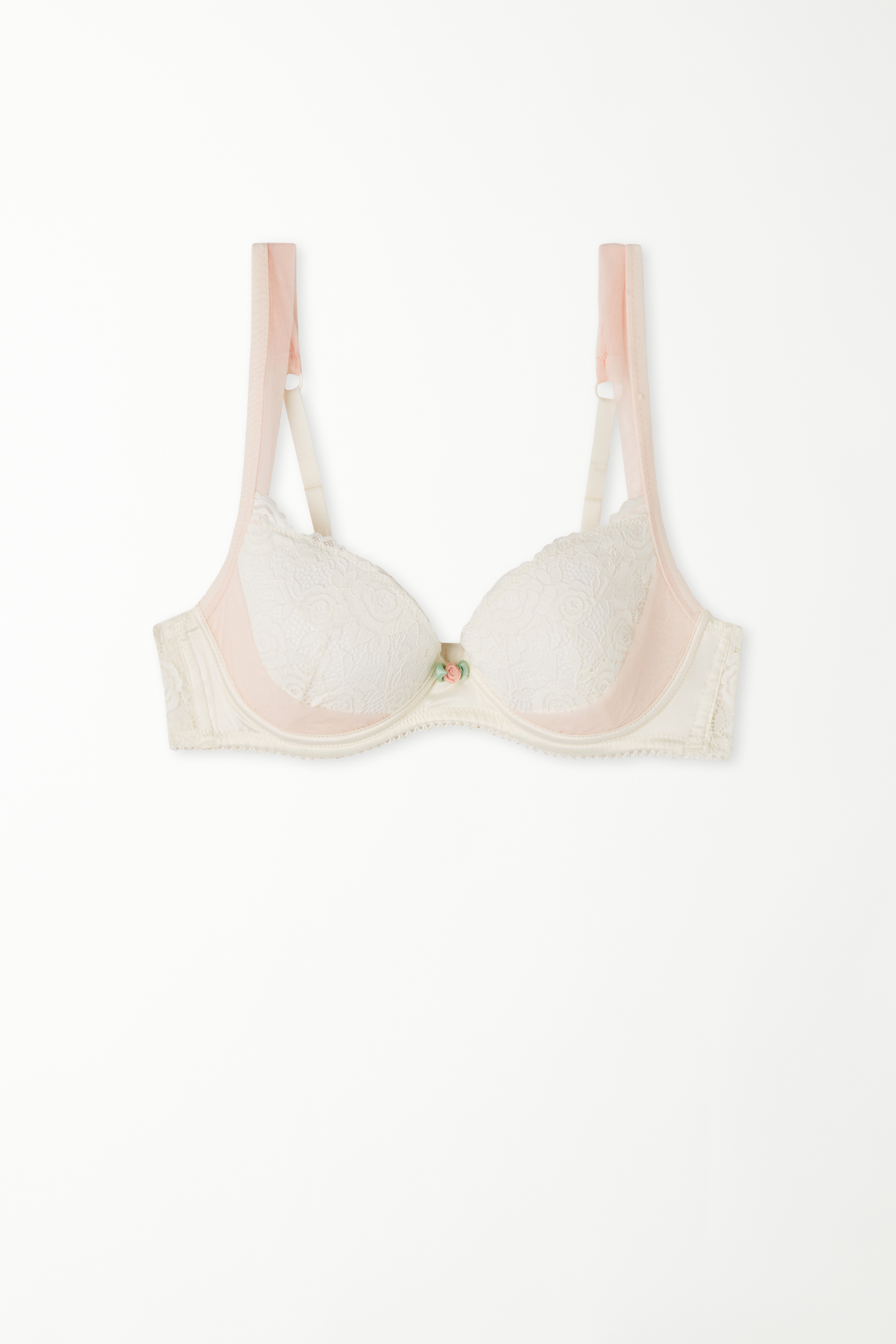 Wien Milk Roses Lace Slightly Padded Balconette Bra